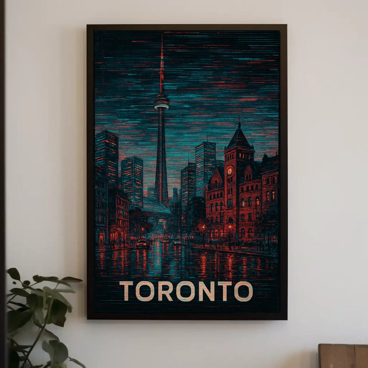 Toronto Skyline At Night Poster