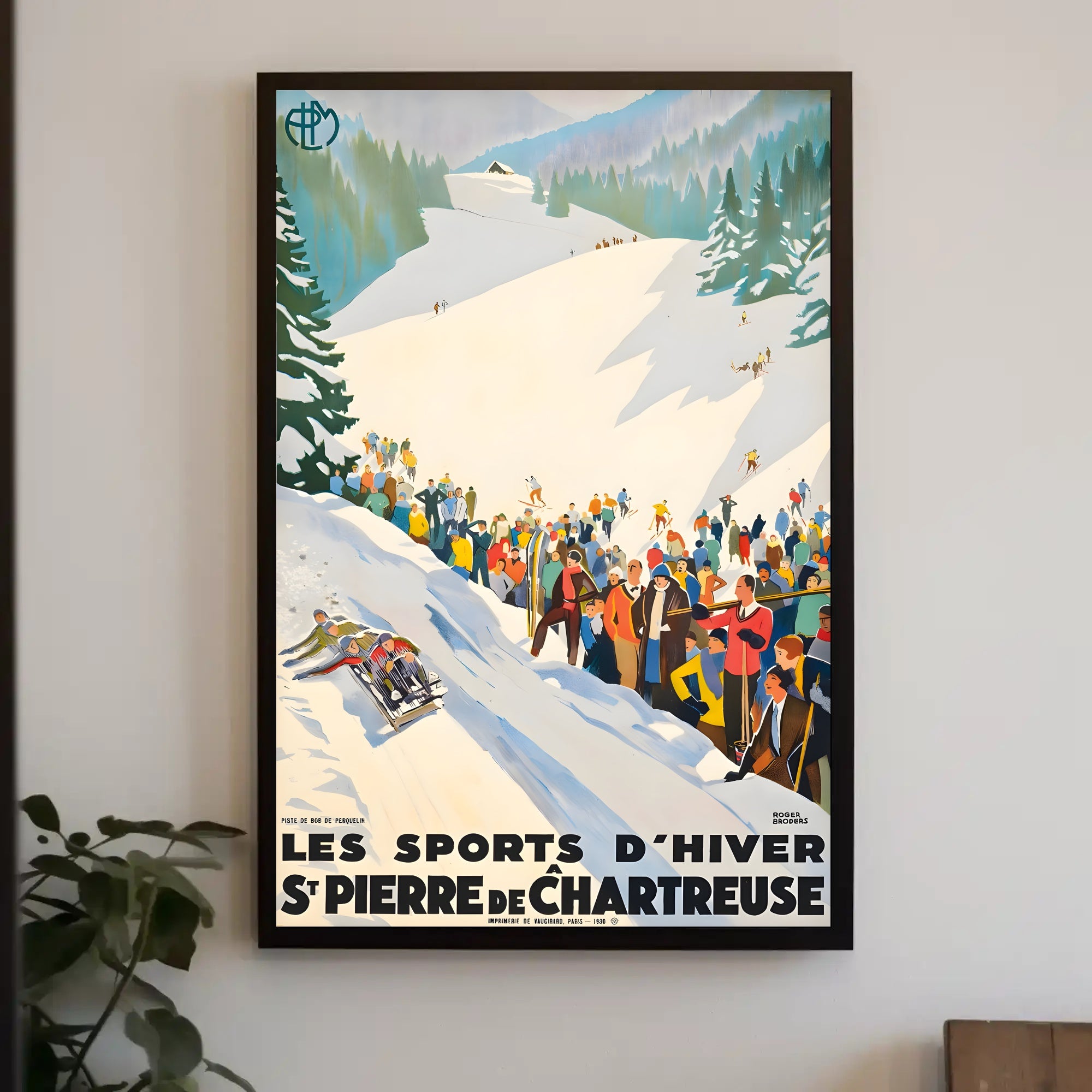 Winter Sports at St. Pierre de Chartreuse Poster PosterGoat