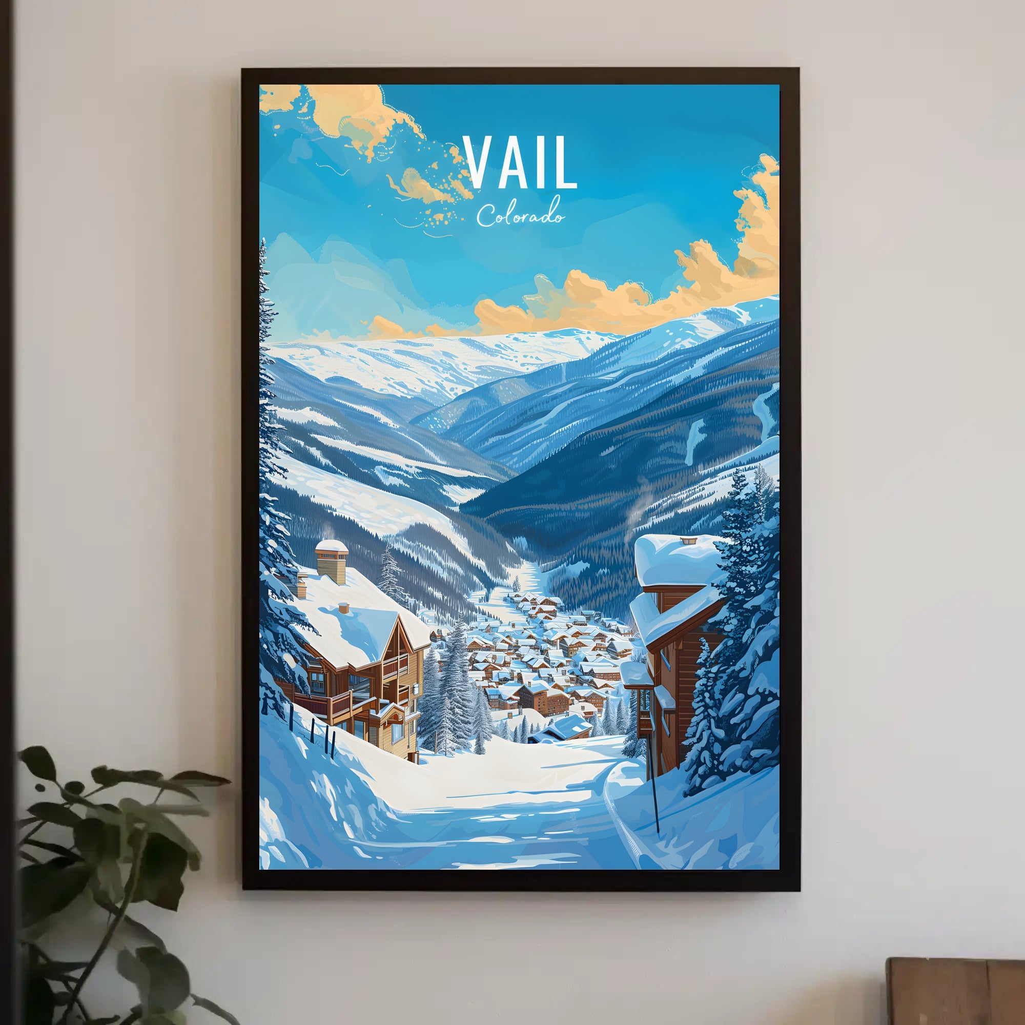Serene Winter Getaway in Vail Travel Poster