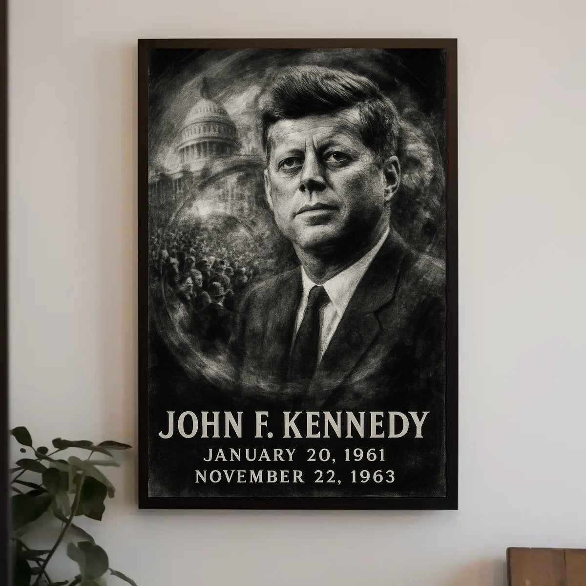John F. Kennedy 35th President of the United States Double Exposure Poster