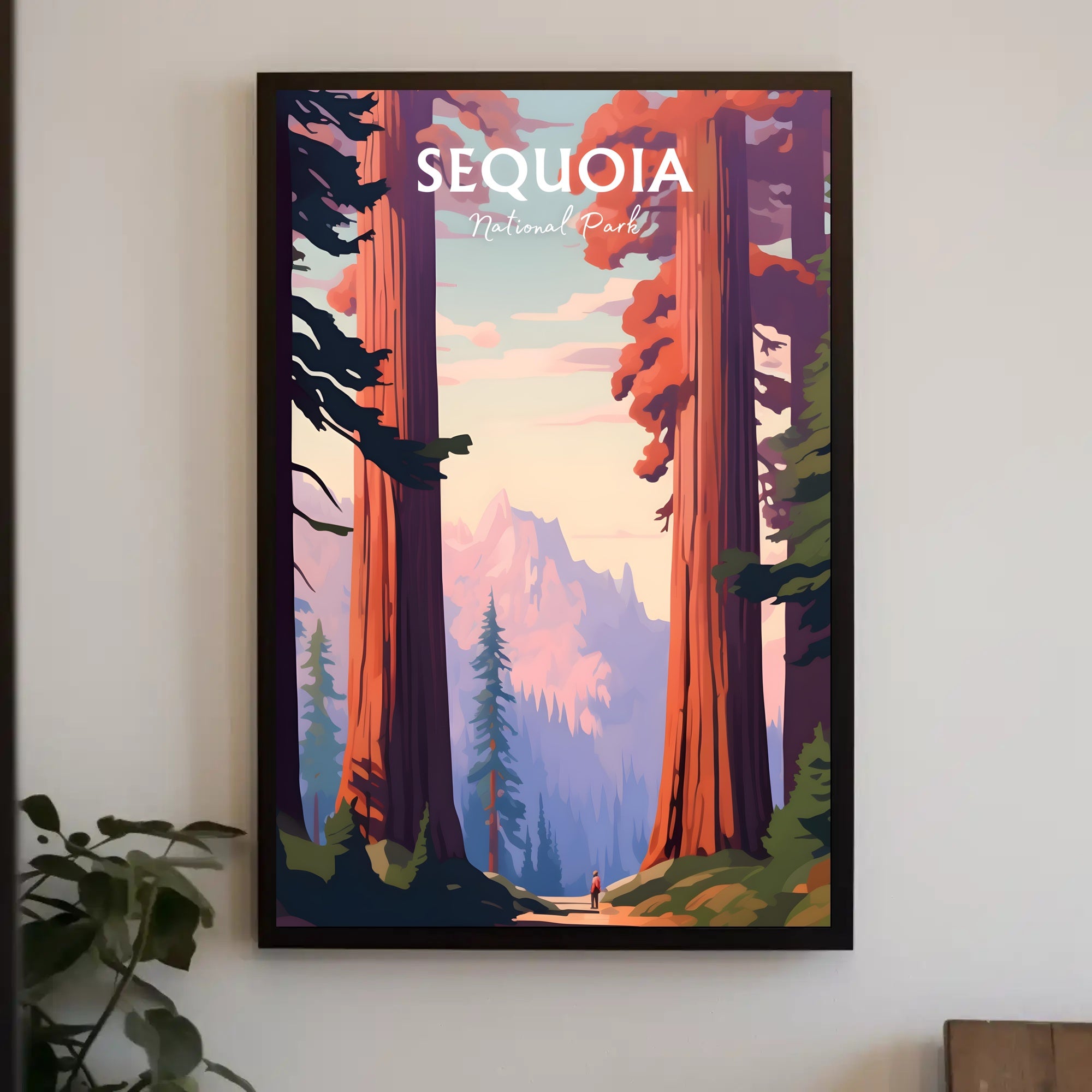 Sequoia National Park Poster Vintage Travel Print