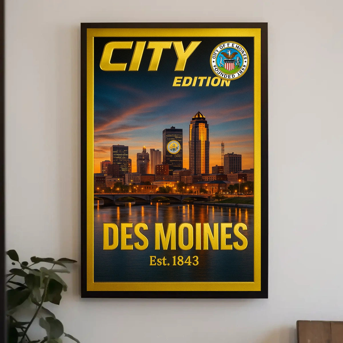 Des Moines City Edition Poster