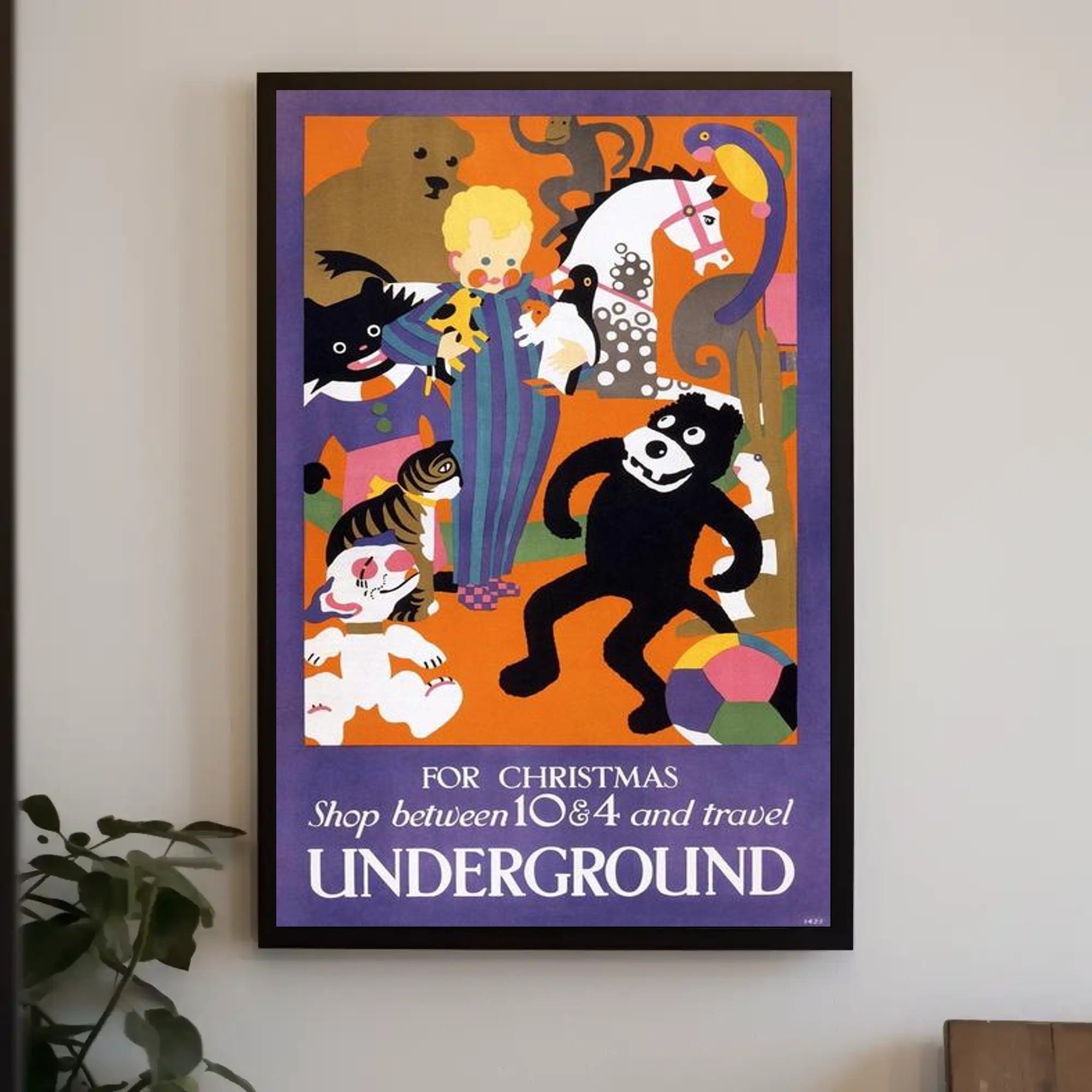 Festive Underground Shopping Poster PosterGoat