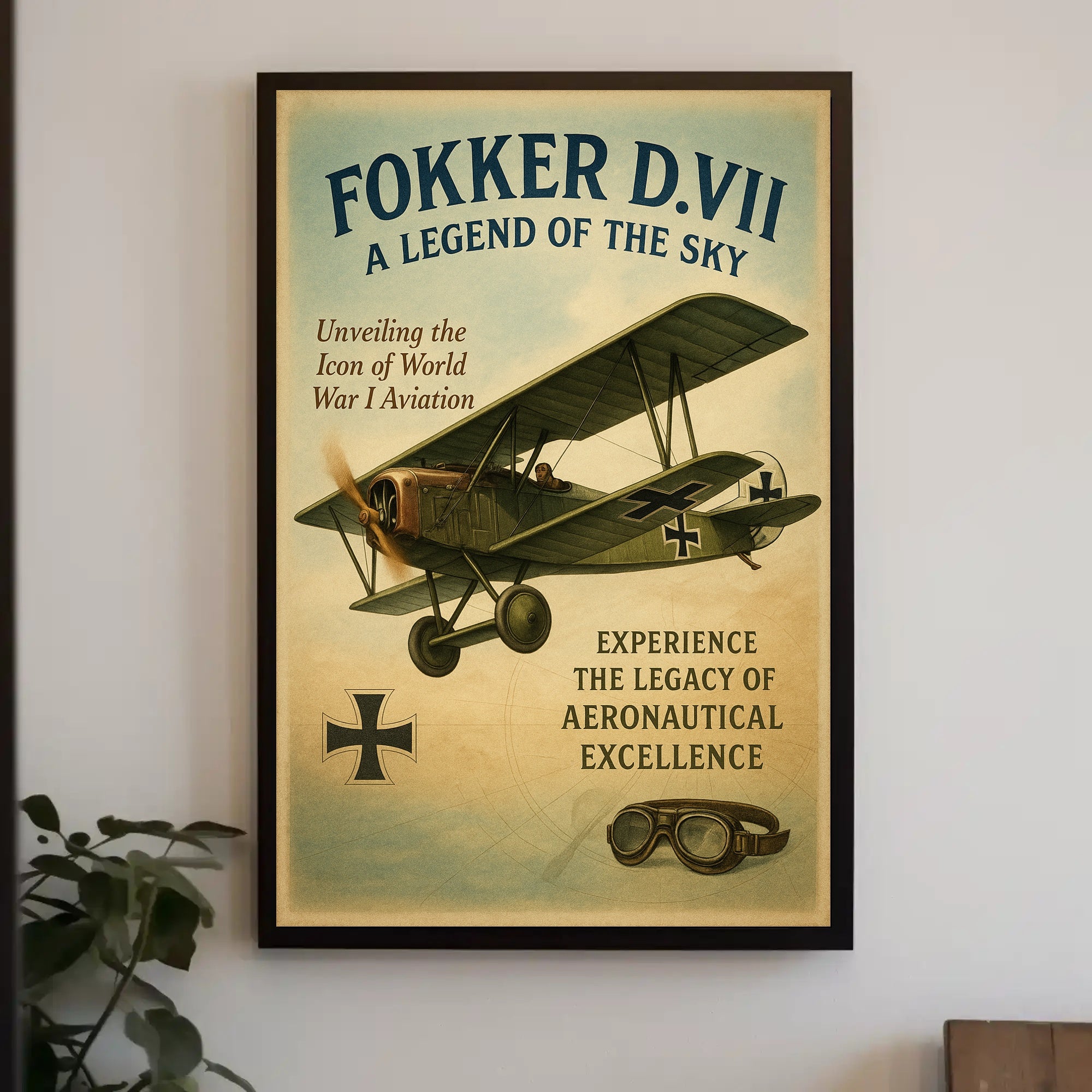 Fokker D.VII A Legend of the Sky Poster PosterGoat