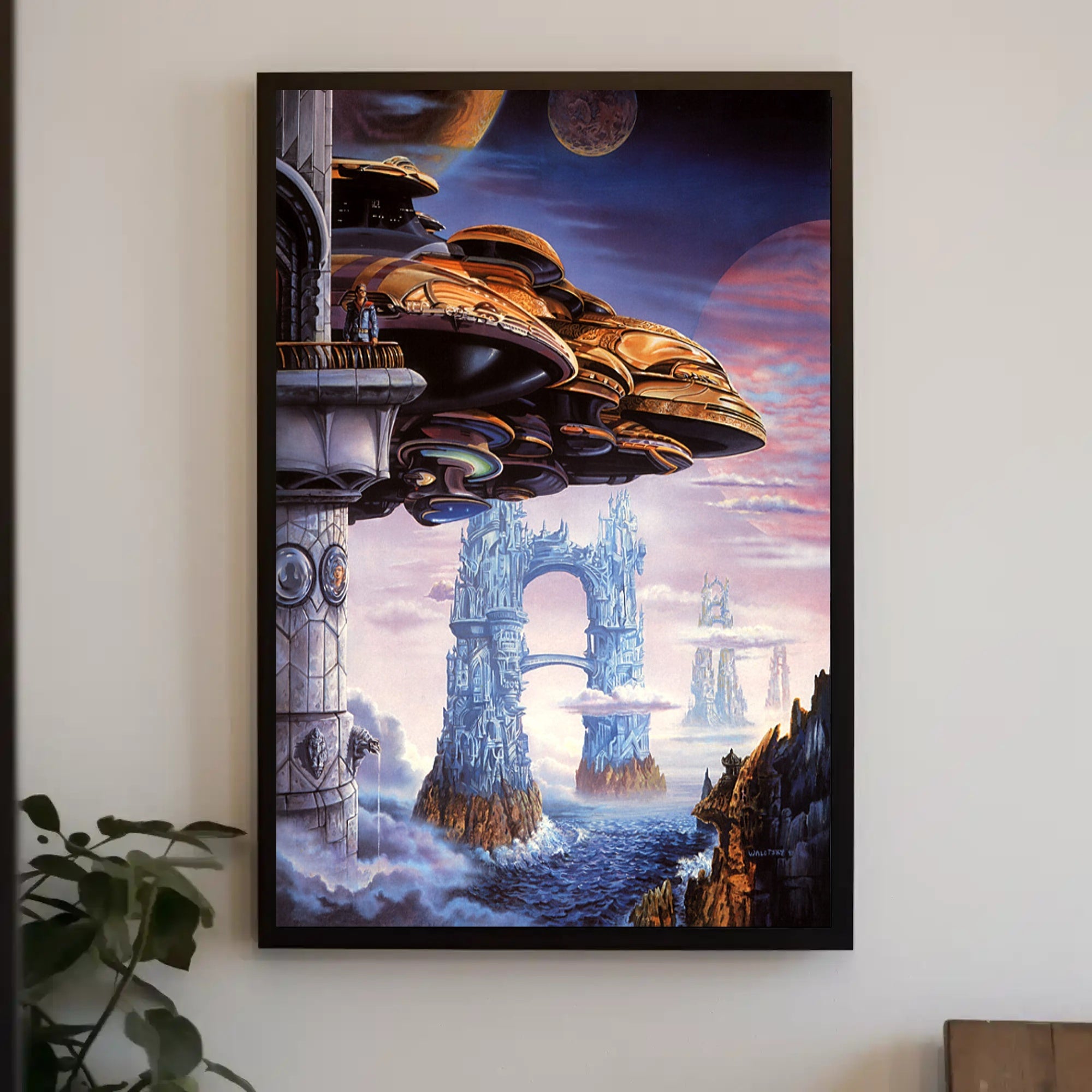 Futuristic Cityscape Extraterrestrial Wonders Futuristic Sci-Fi Poster