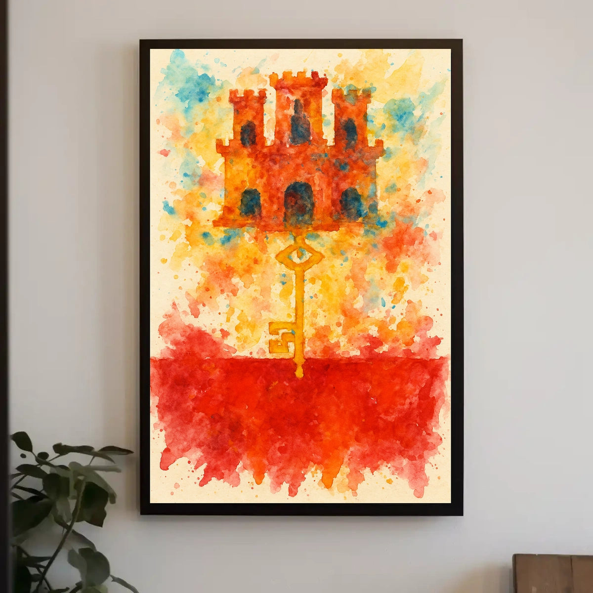 Castle And Key Symbolism Poster