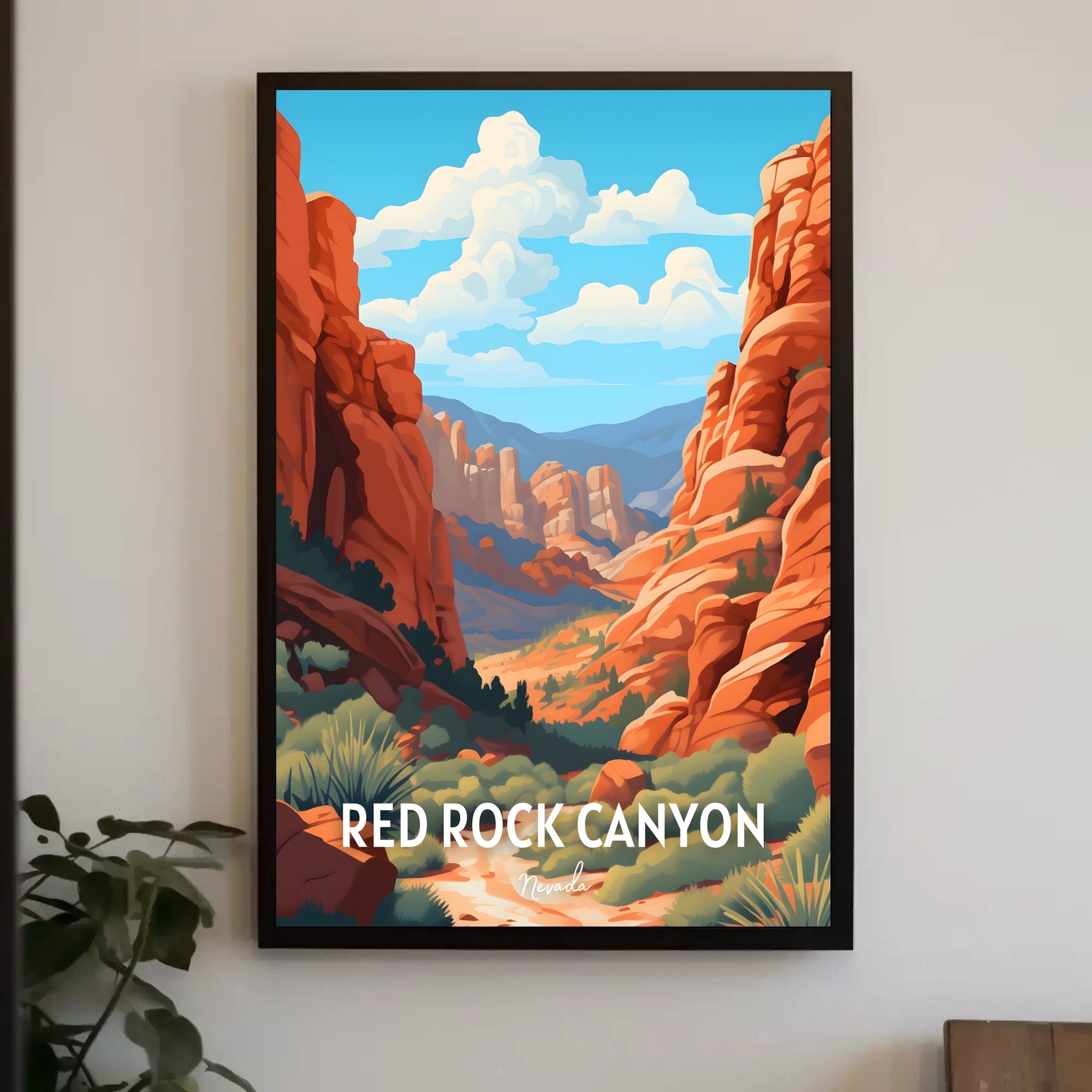 Red Rock Canyon Adventure Travel Poster