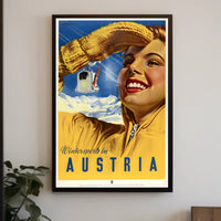Austria Winter Sports Travel Poster PosterGoat