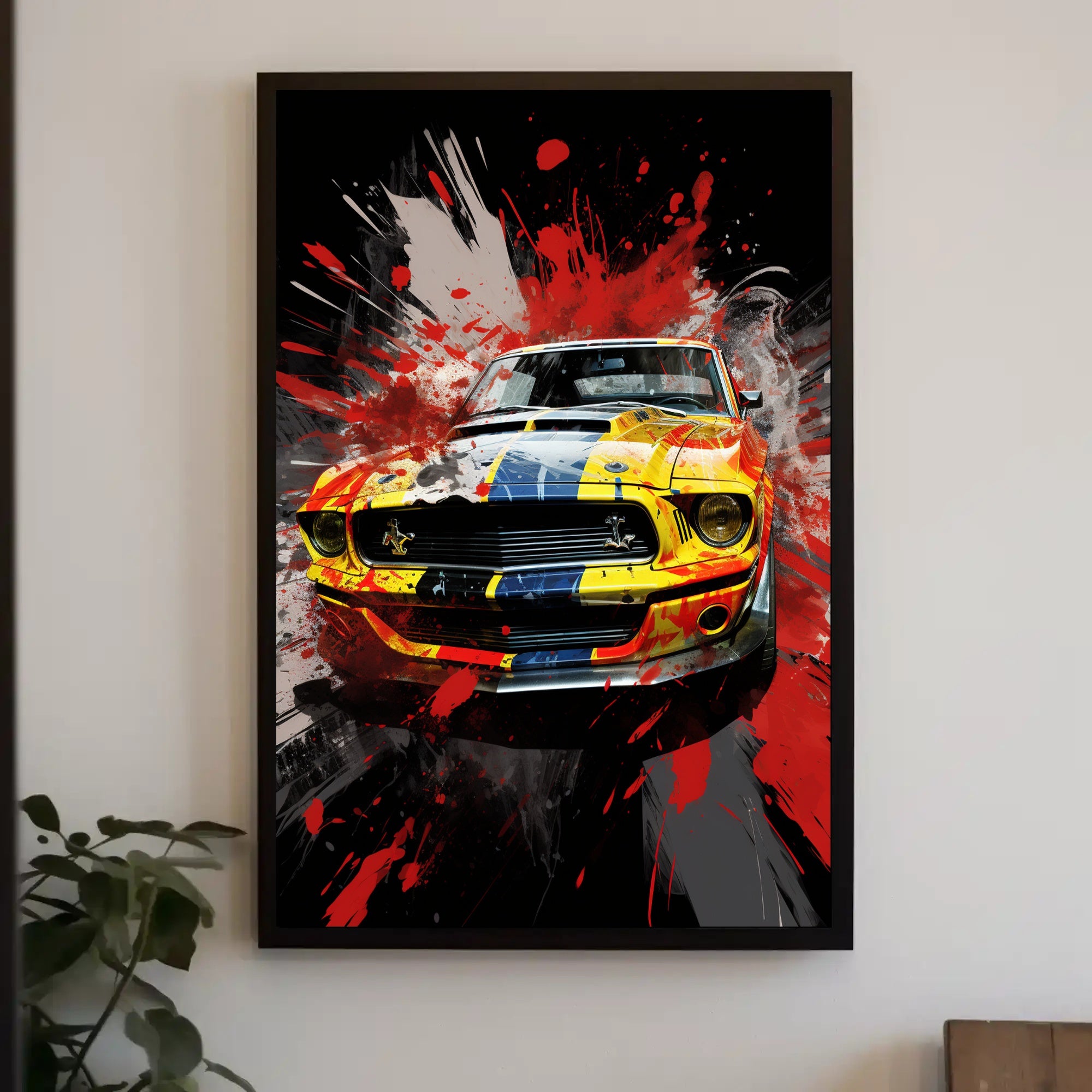 Colorful Automotive Explosion Poster PosterGoat