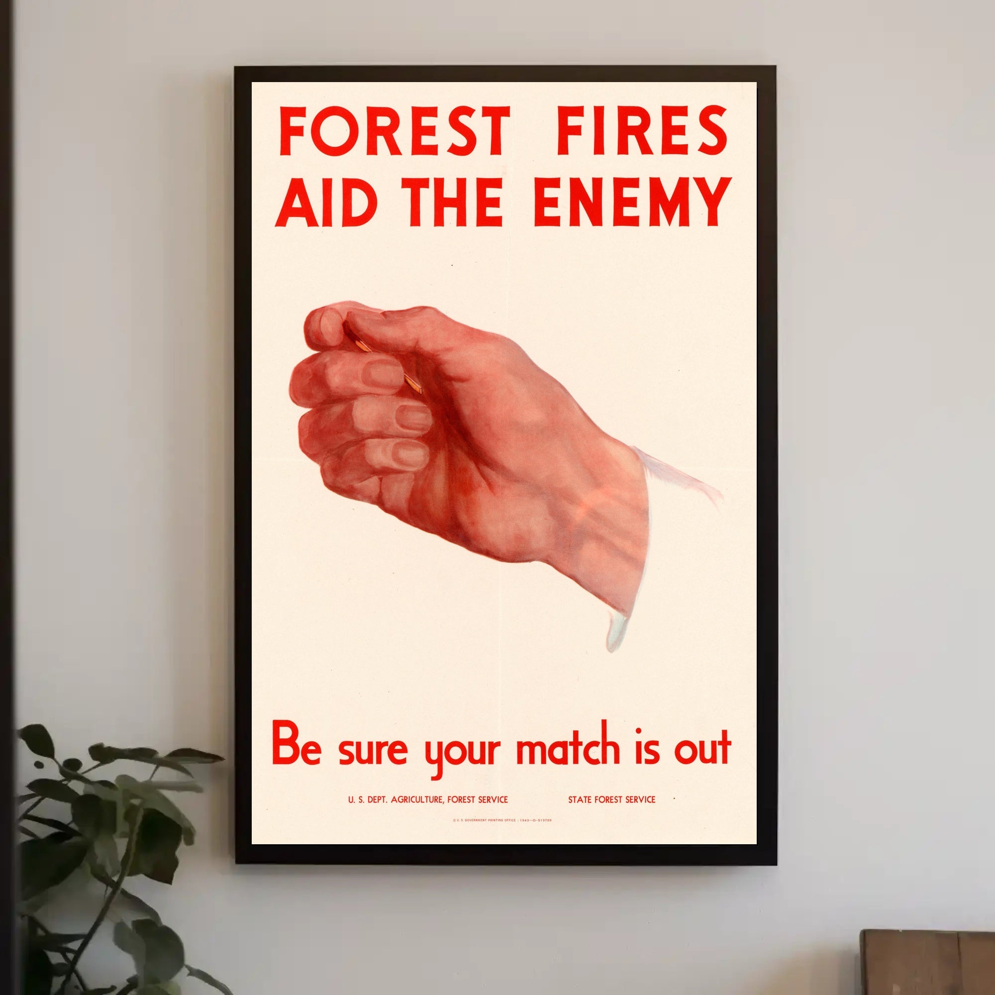 Forest Fire Prevention Warning Poster PosterGoat