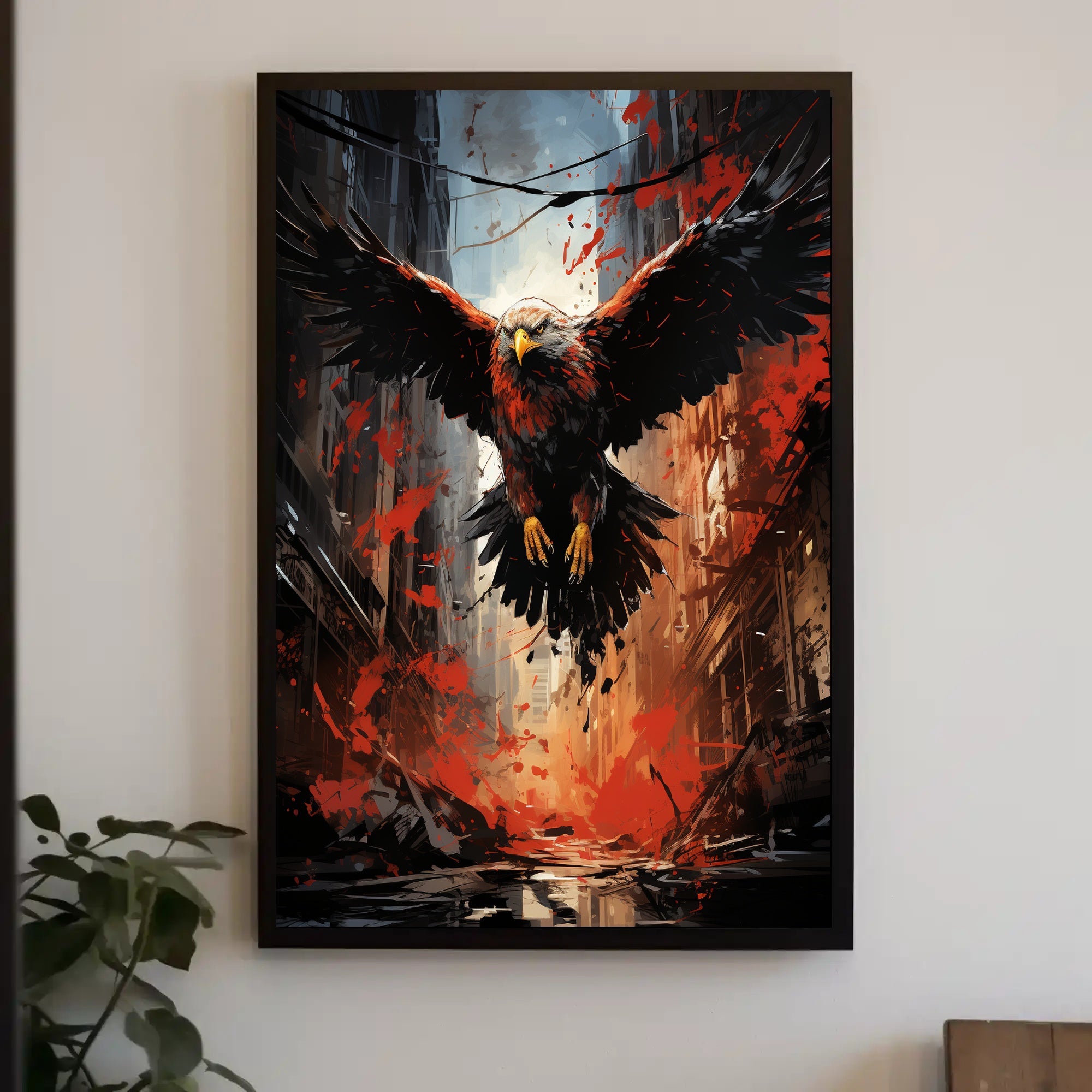 The Majestic Eagle In Urban Chaos Poster PosterGoat