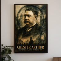 Chester A. Arthur 21st President of the United States Double Exposure Poster