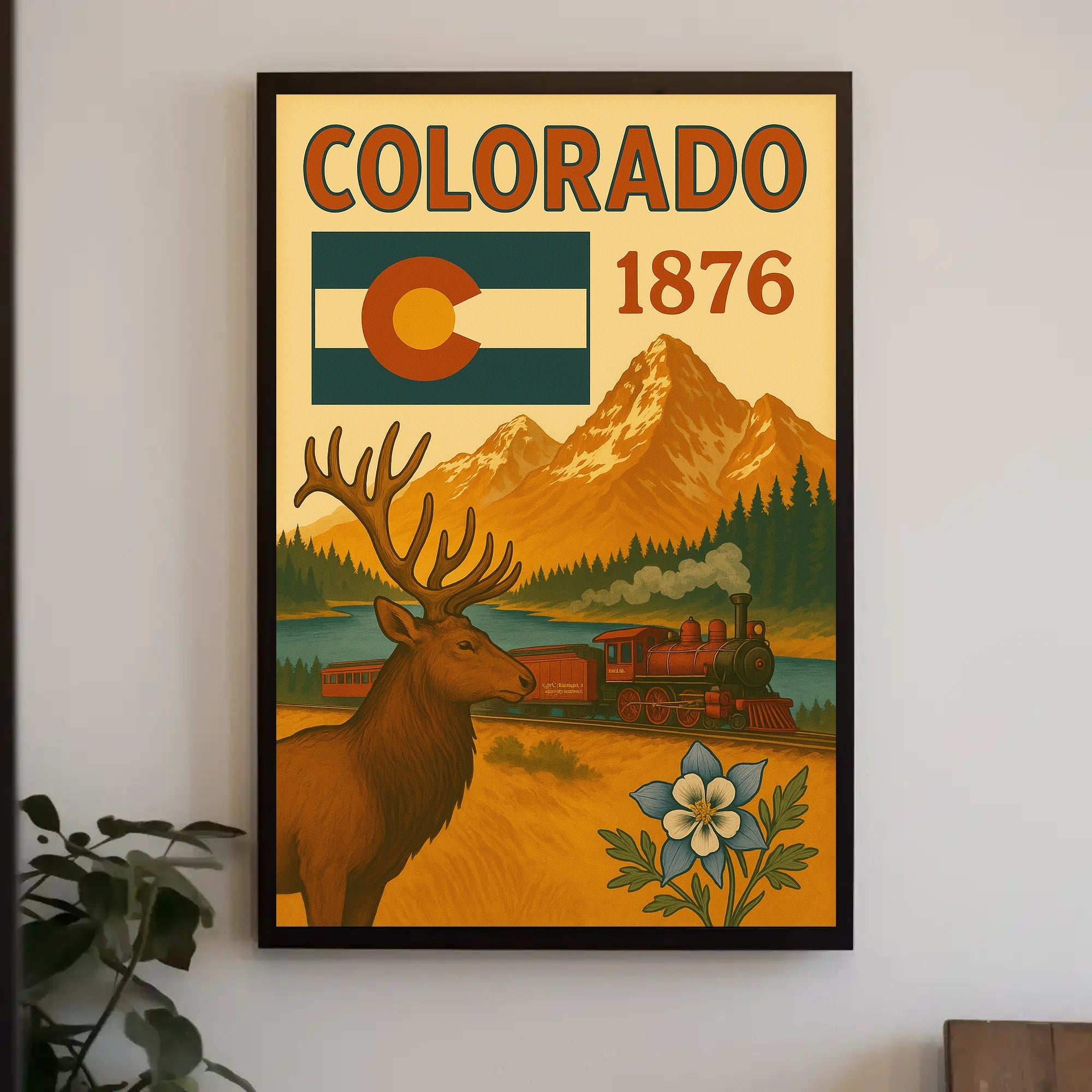 Colorado Statehood Vintage Poster: Cultural or Heritage Poster
