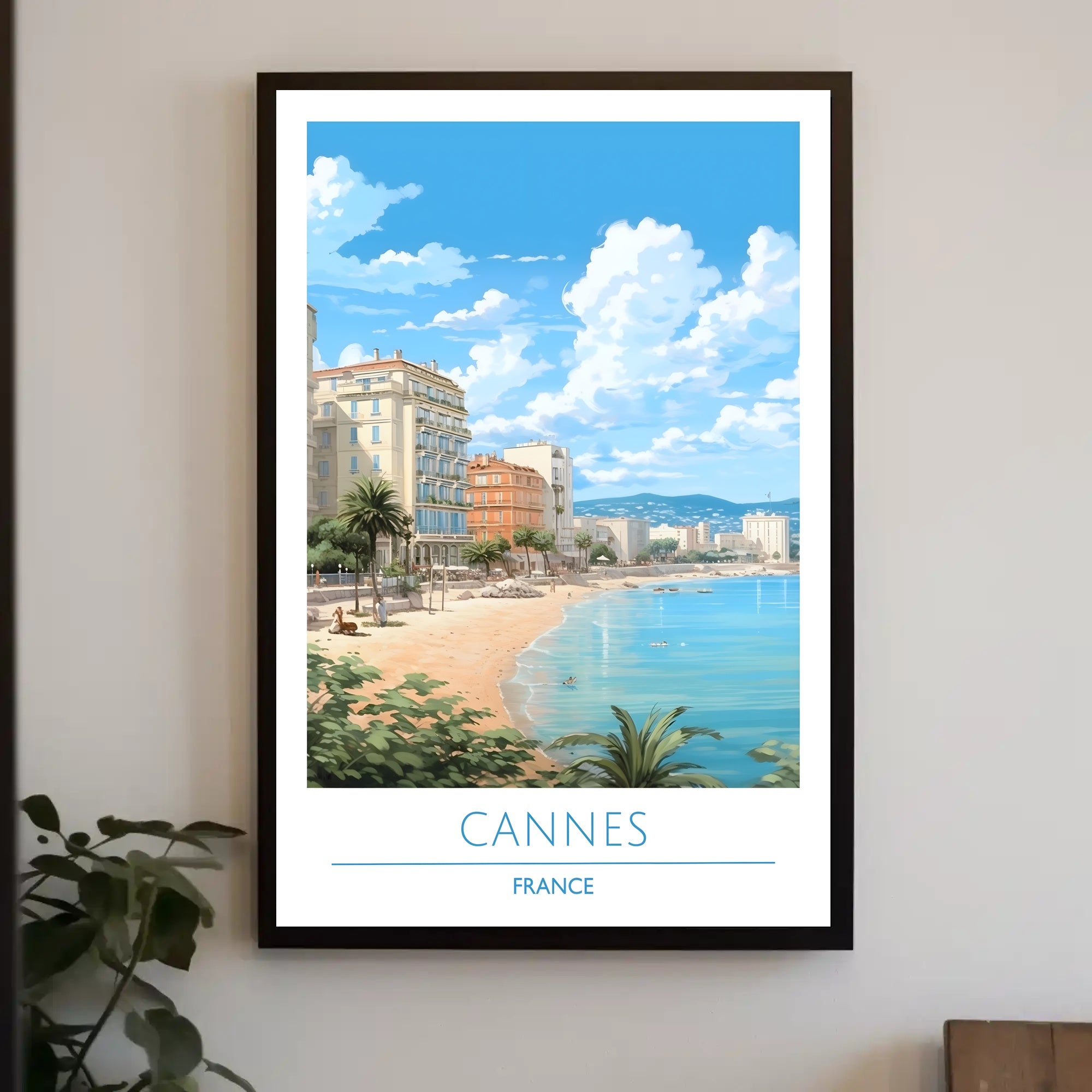 Scenic Beachfront of Cannes Poster