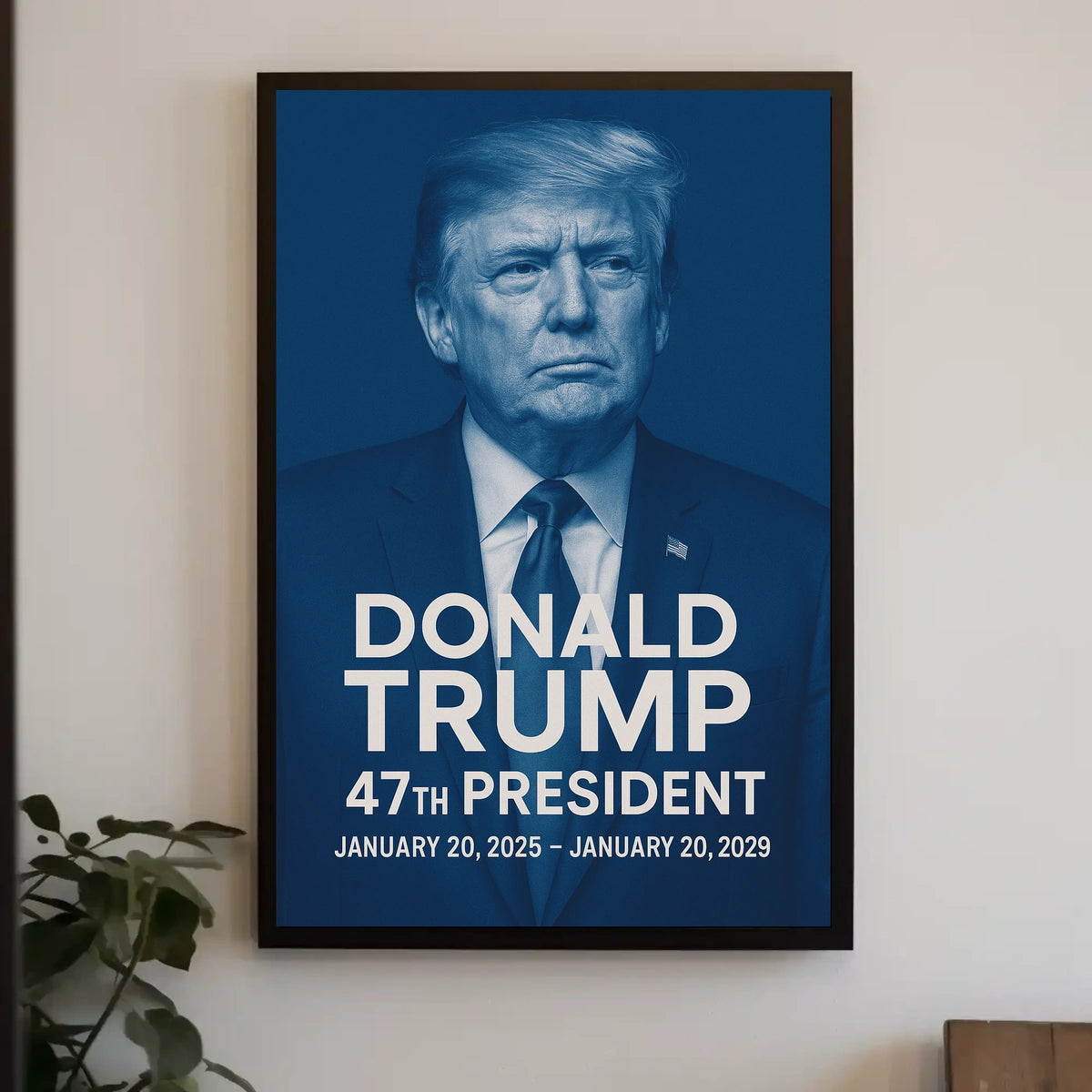 Donald Trump Visionary Leader in Monochrome Poster