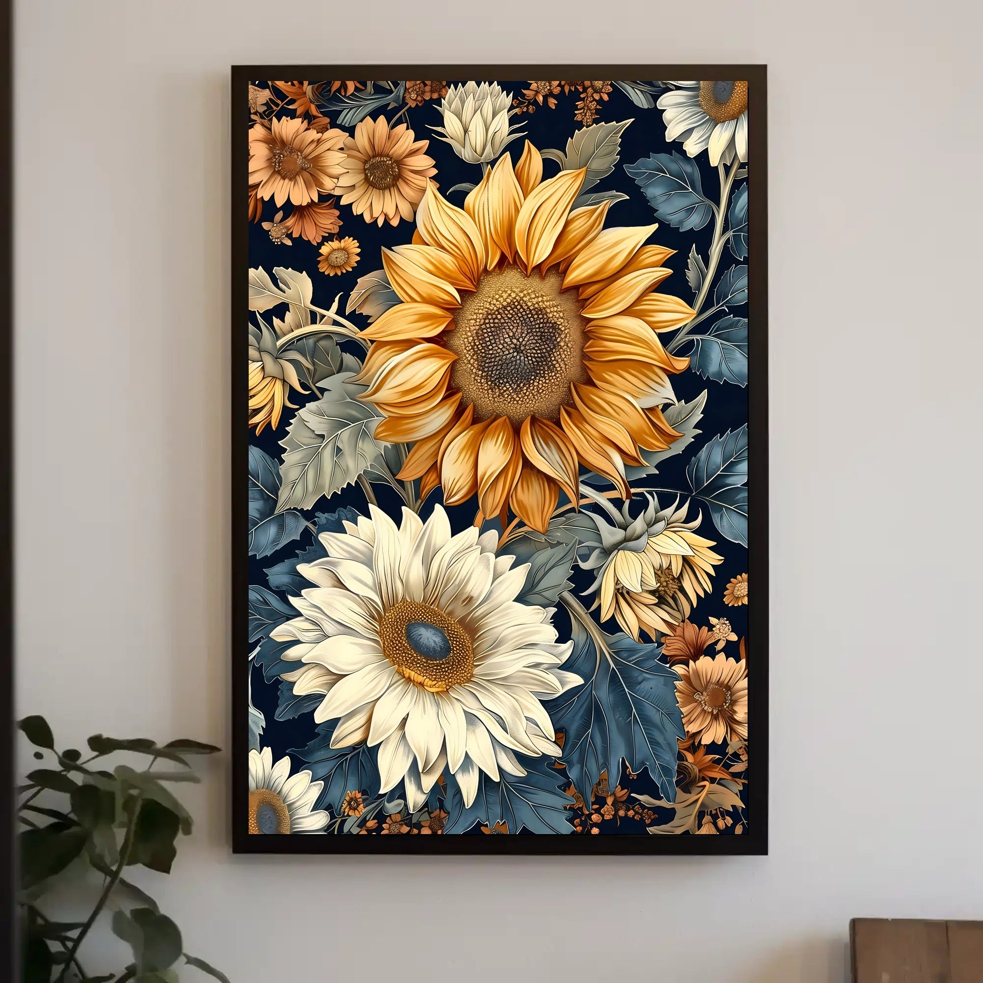 Sunflower Sunshine Vibes: Abstract or Artistic Poster