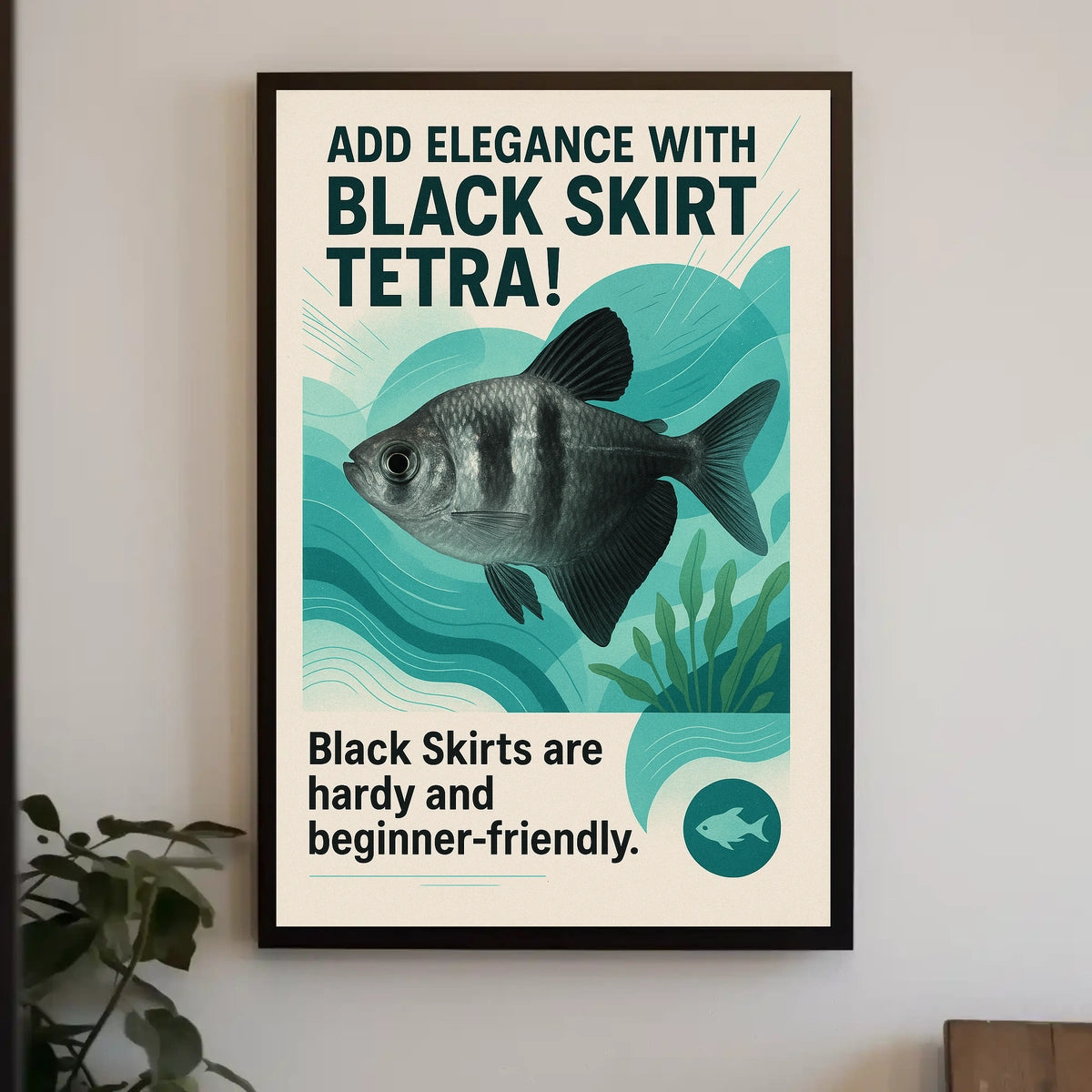 Add Elegance with Black Skirt Tetra Poster