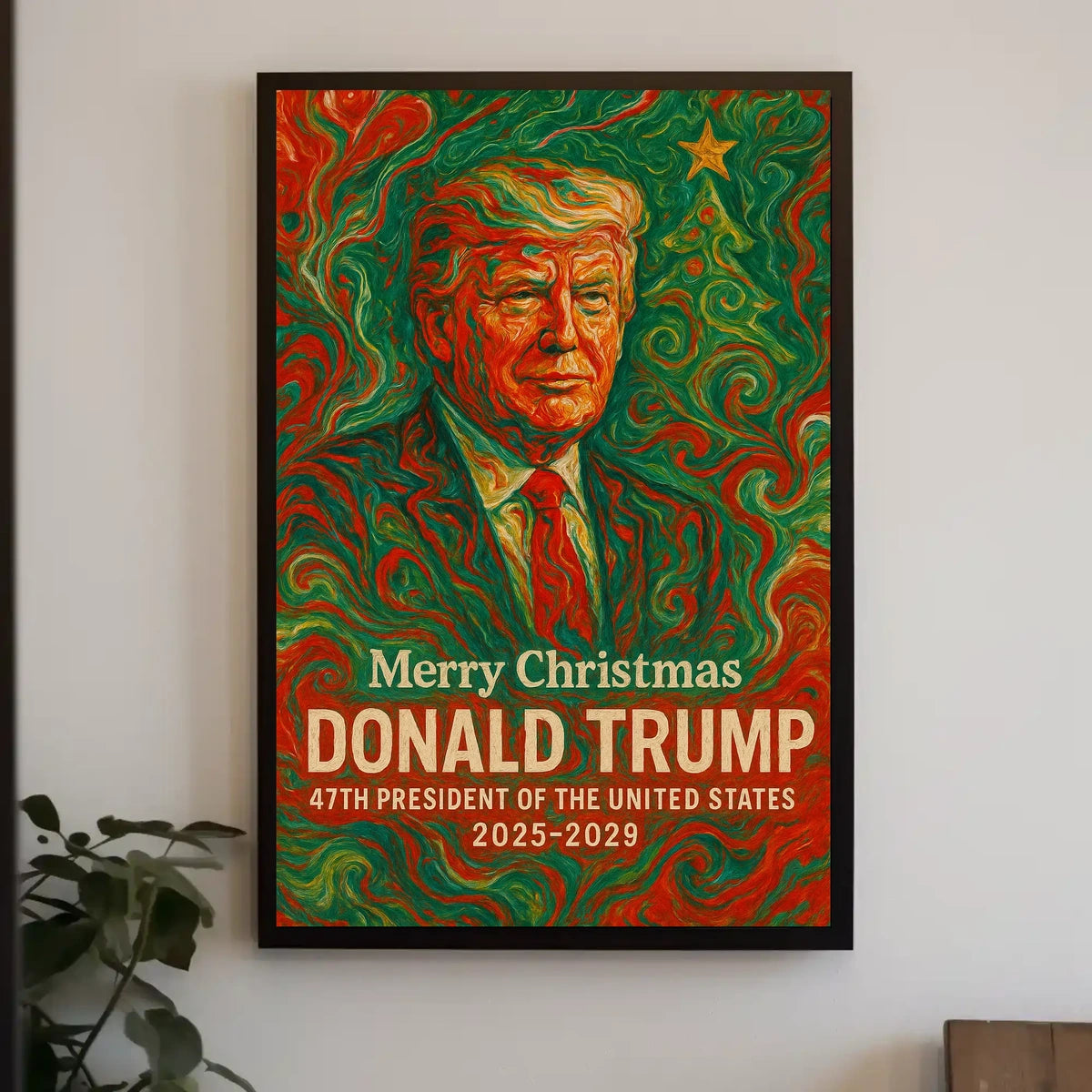 Donald Trump Abstract Christmas Political Poster