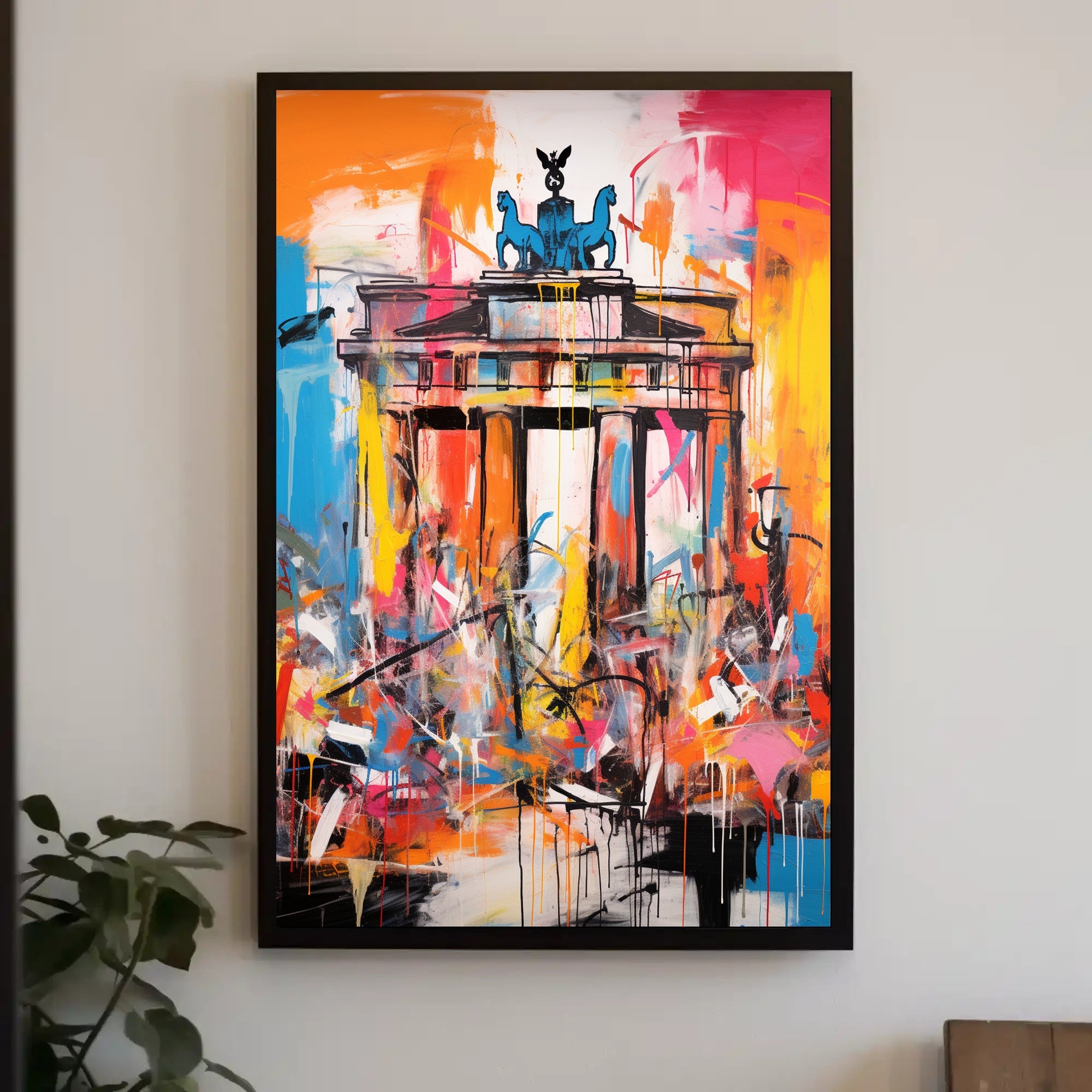 Vibrant Chaos At The Brandenburg Gate Poster
