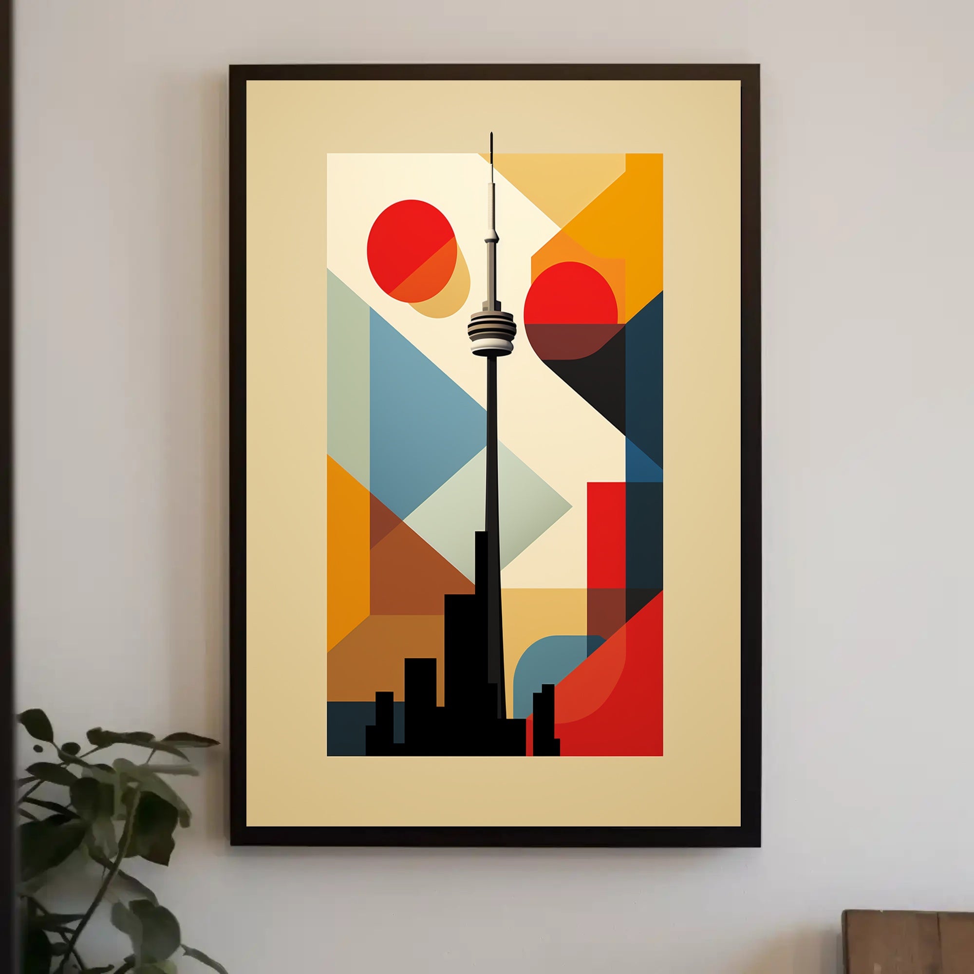 Geometric Skyline Art Poster