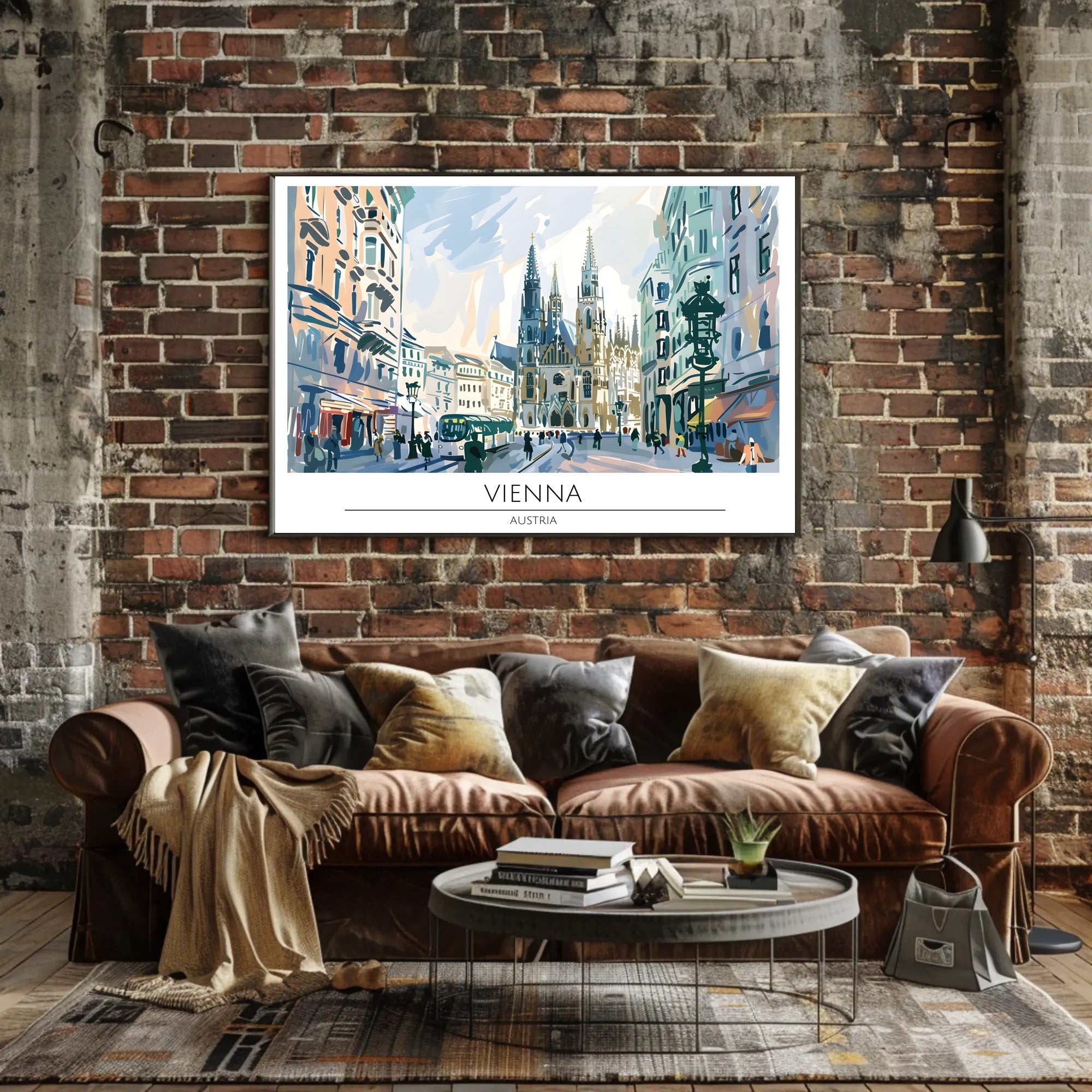 Vienna Streetscape Poster PosterGoat