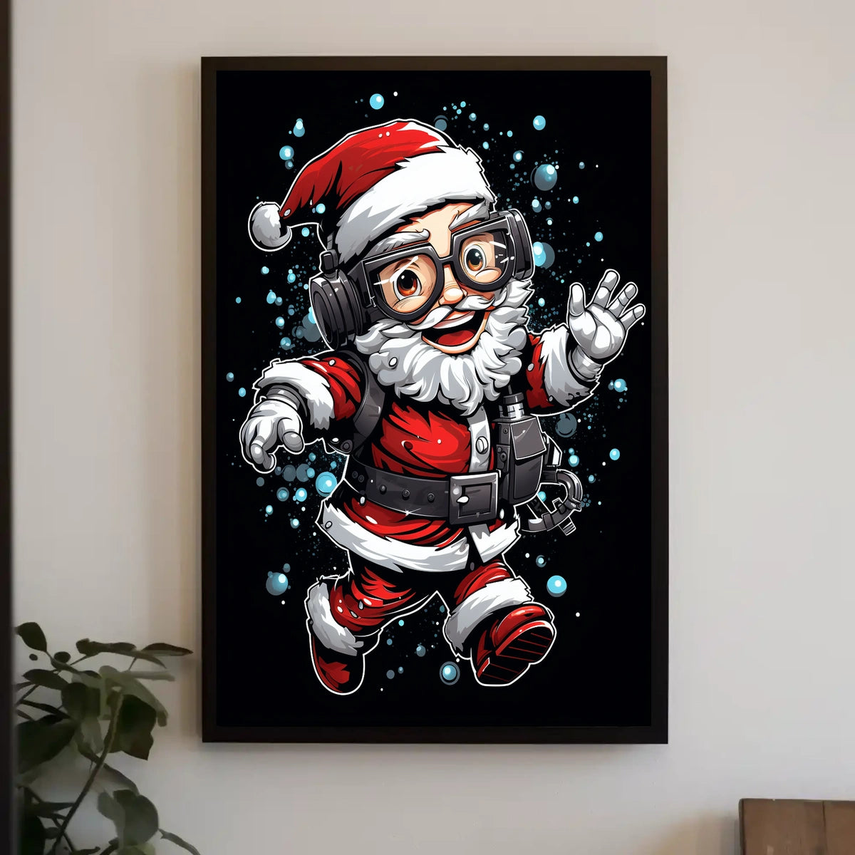 Tech-Savvy Santa Poster