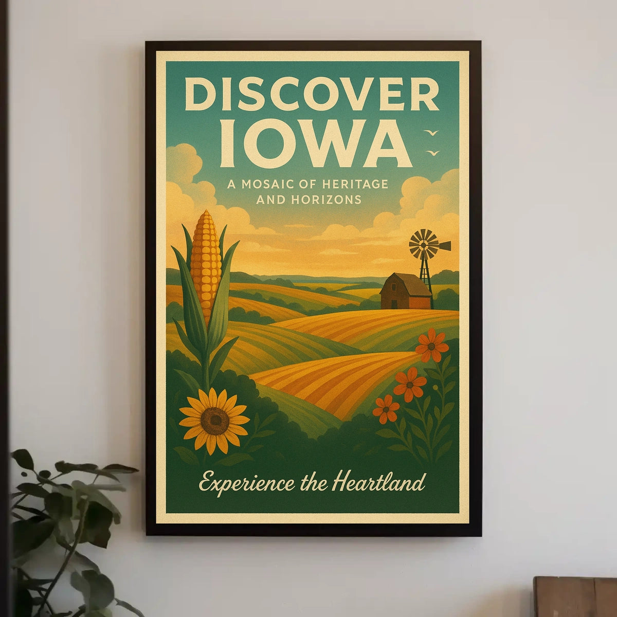 Discover Iowa Poster