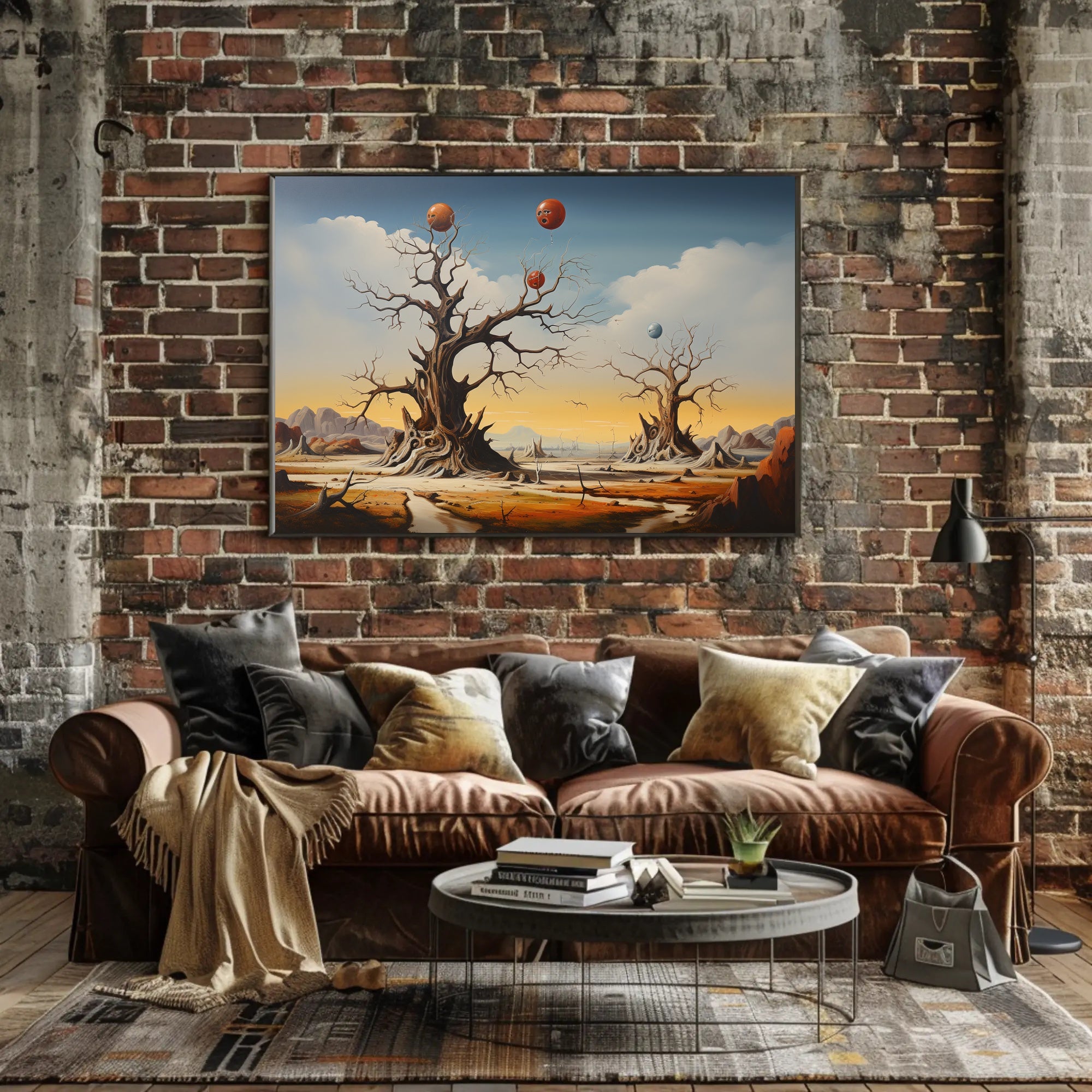 Surreal Landscape with Whimsical Eerie Fantasy Mythology Poster