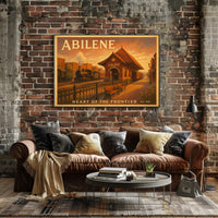 Abilene Railway Station Travel Poster Art Print
