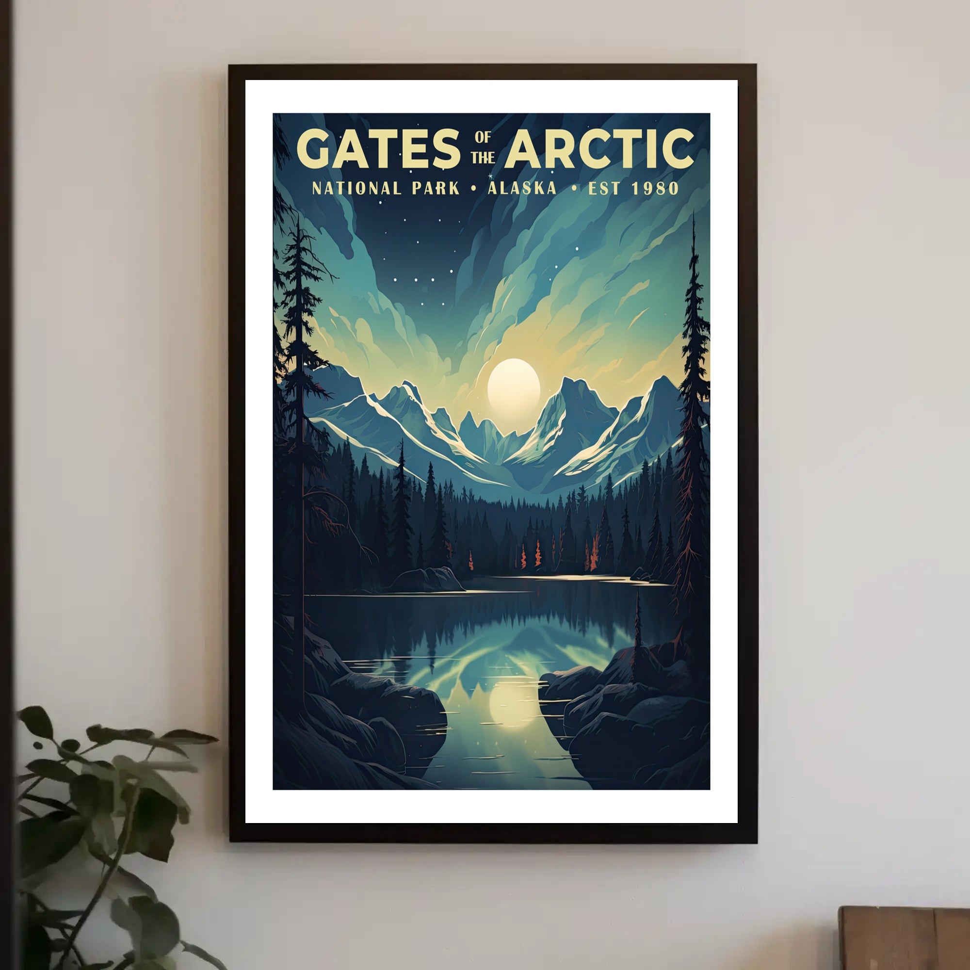Gates Of The Arctic Travel Poster Vintage Print