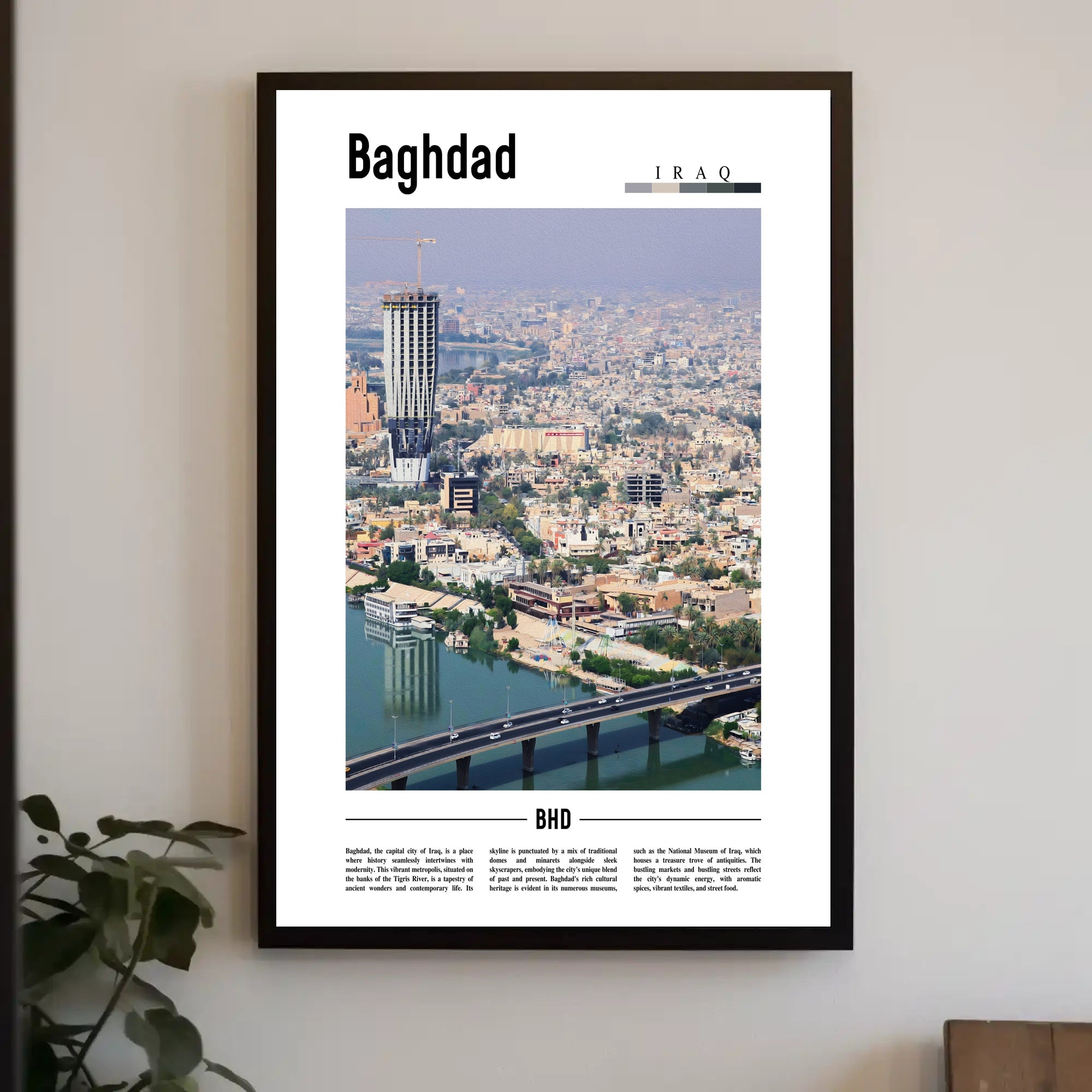 Baghdad Skyline Fusion Urban or Cityscape Poster PosterGoat