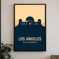 Los Angeles Observatory Silhouette Travel Poster