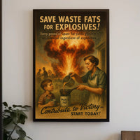 Save Waste Fats for Explosives Poster