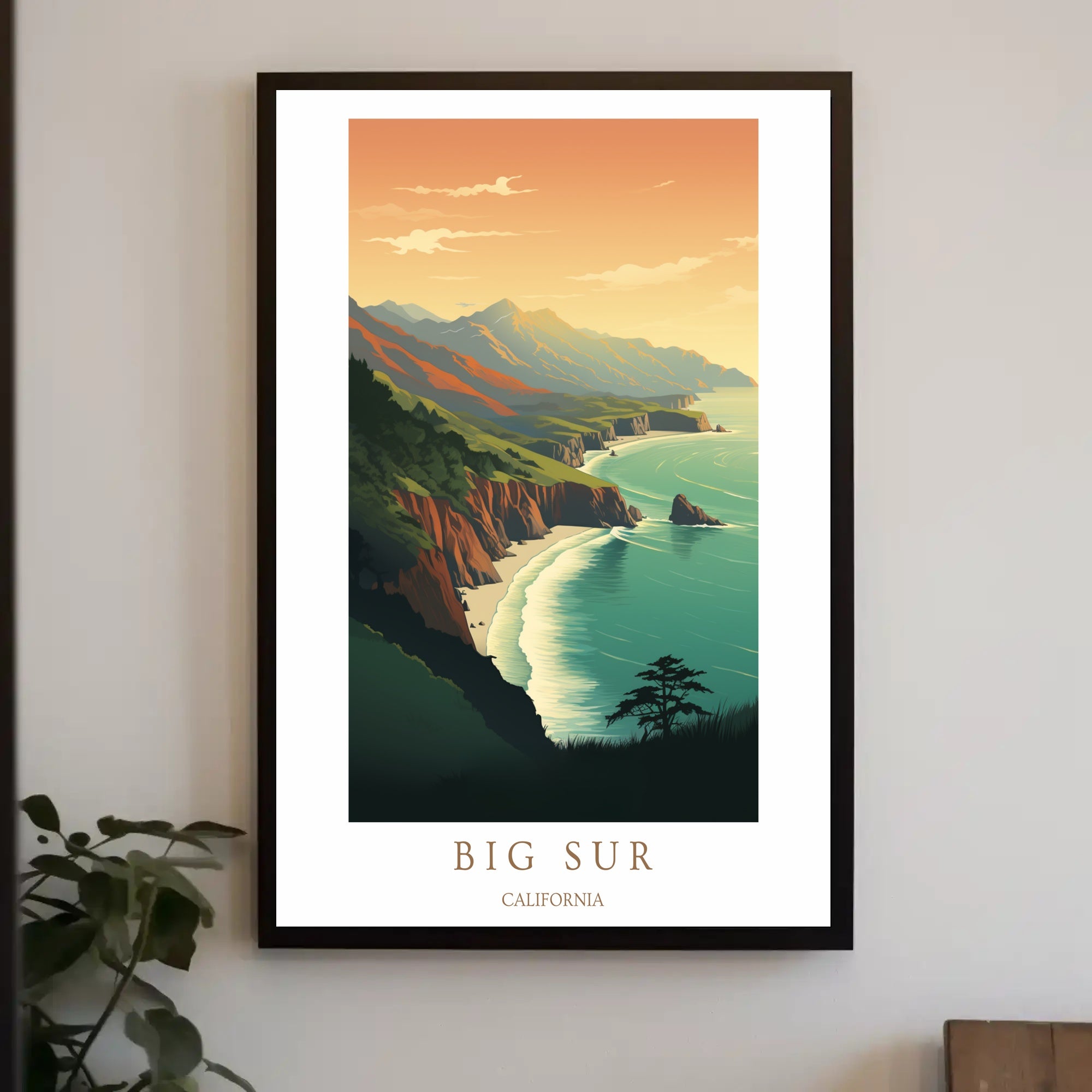 Big Sur Coastal Landscape Poster PosterGoat