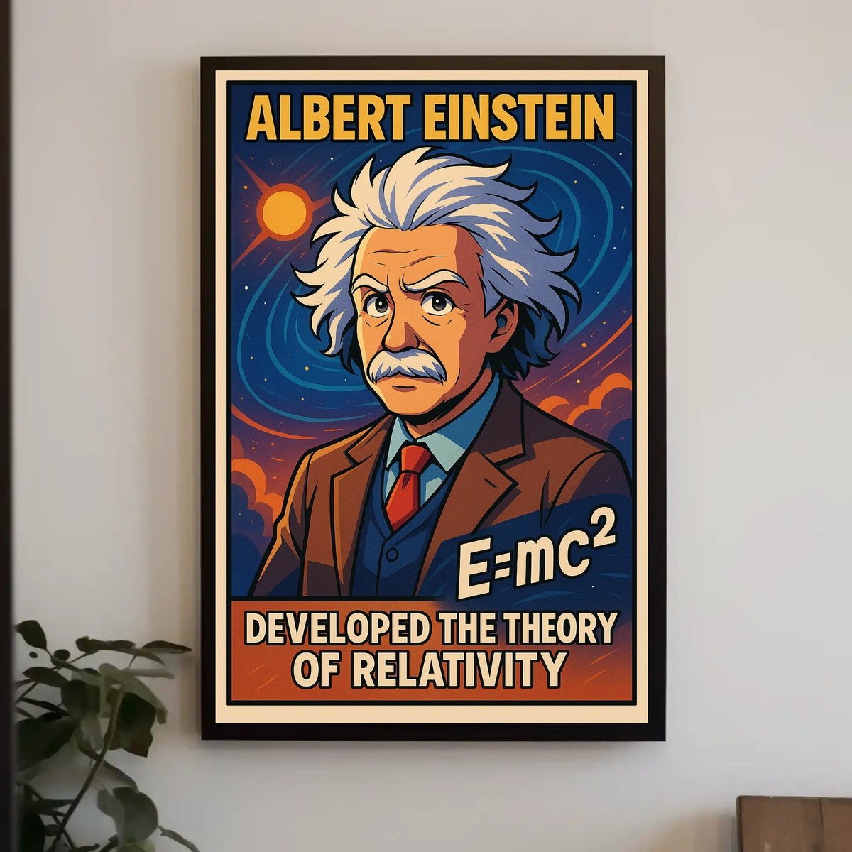 Albert Einstein Relativity Vintage Science Gift Poster