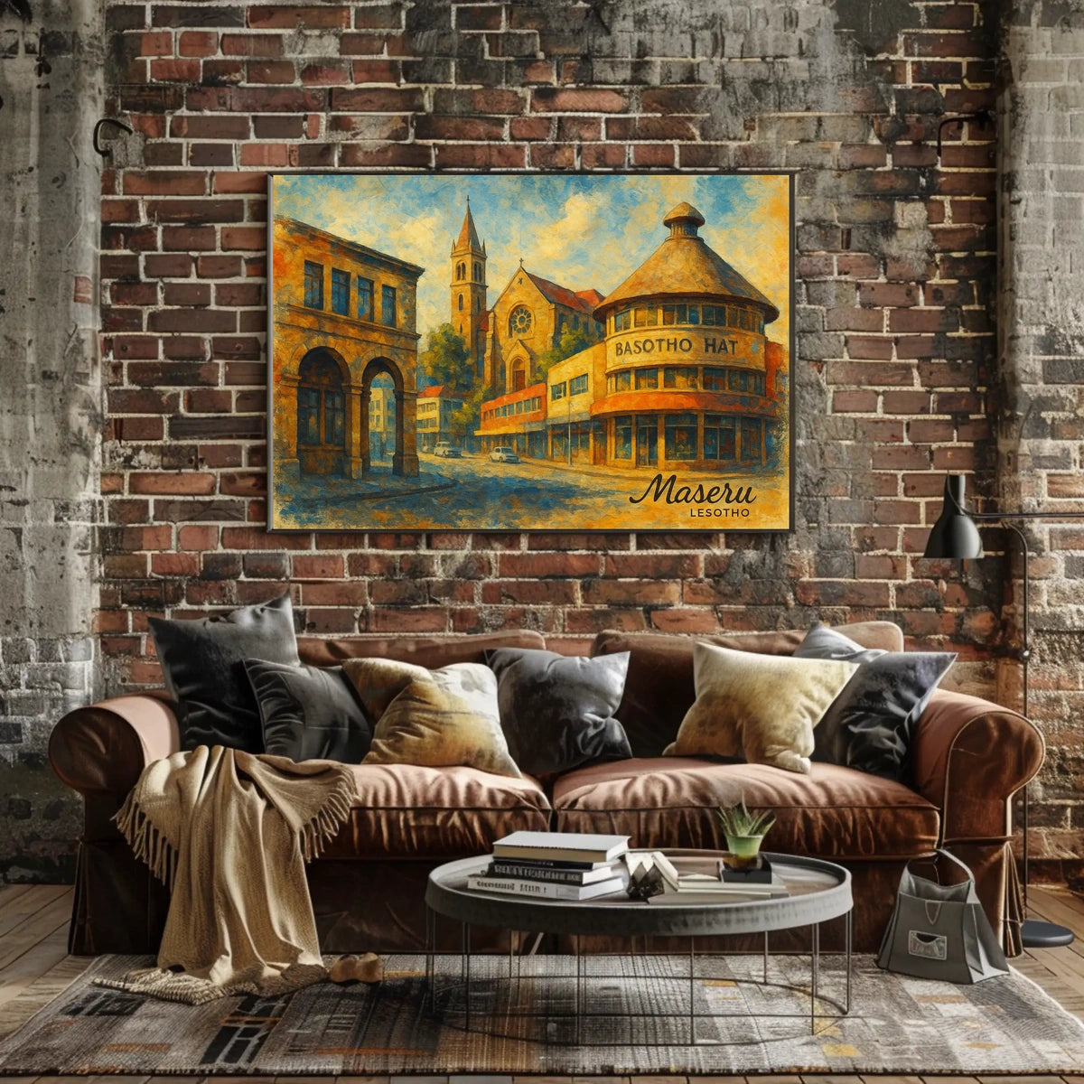 Maseru Cityscape Photography Realism Wanderlust Urban Skyline Timeless Cultural City Poster