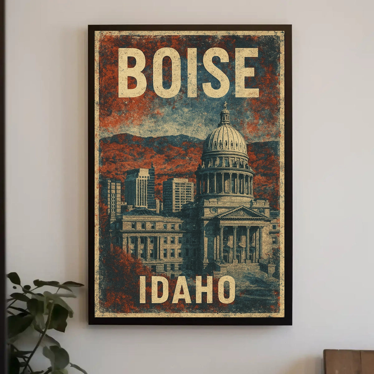 Boise Skyline Minimalist Travel Poster