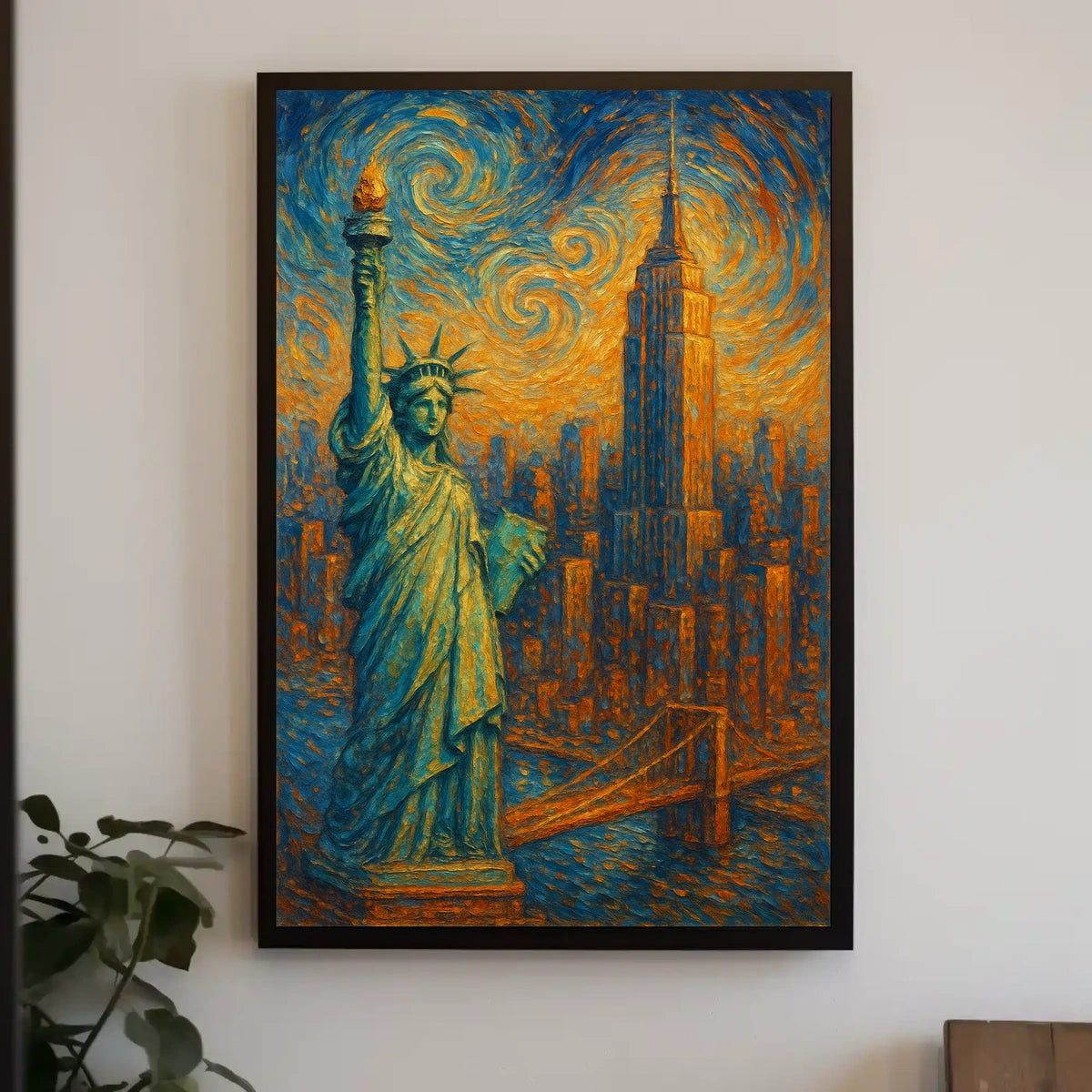Starry Night Over New York Poster Timeless Urban Home Decor