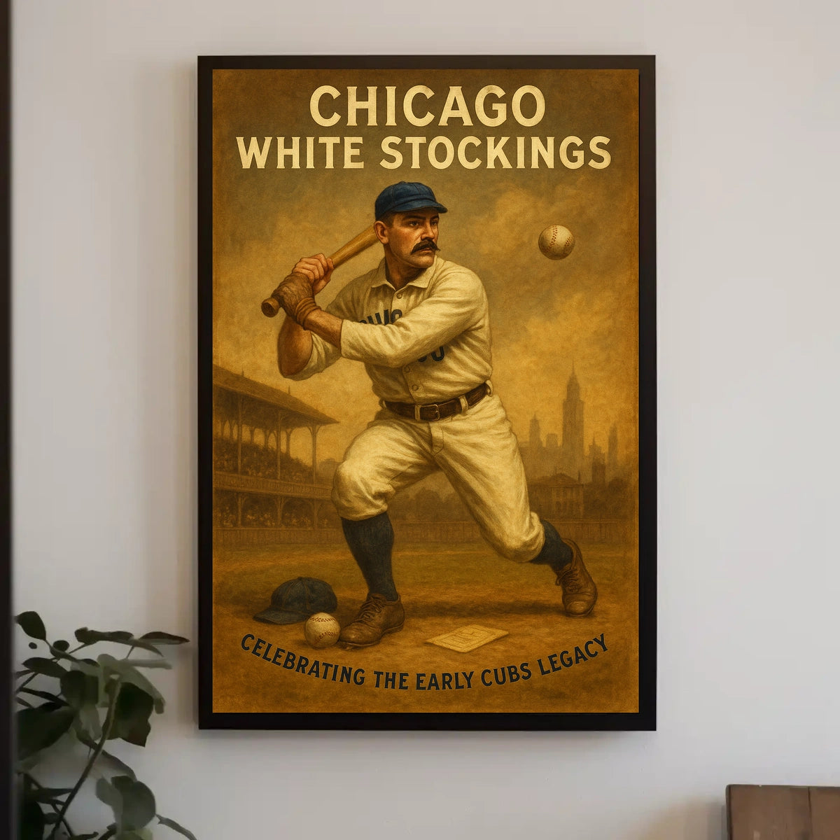Chicago White Stockings Celebrating Baseball History Poster