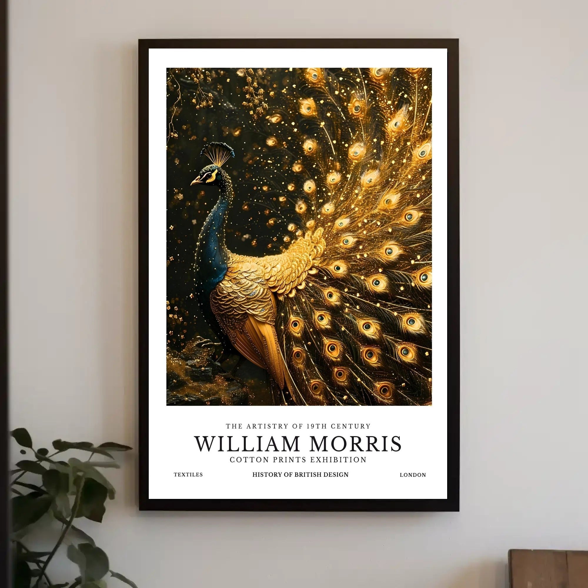 William Morris Peacock Design Cultural or Heritage Poster