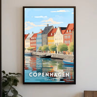 Copenhagen Nyhavn Waterfront Scene Urban or Cityscape Poster
