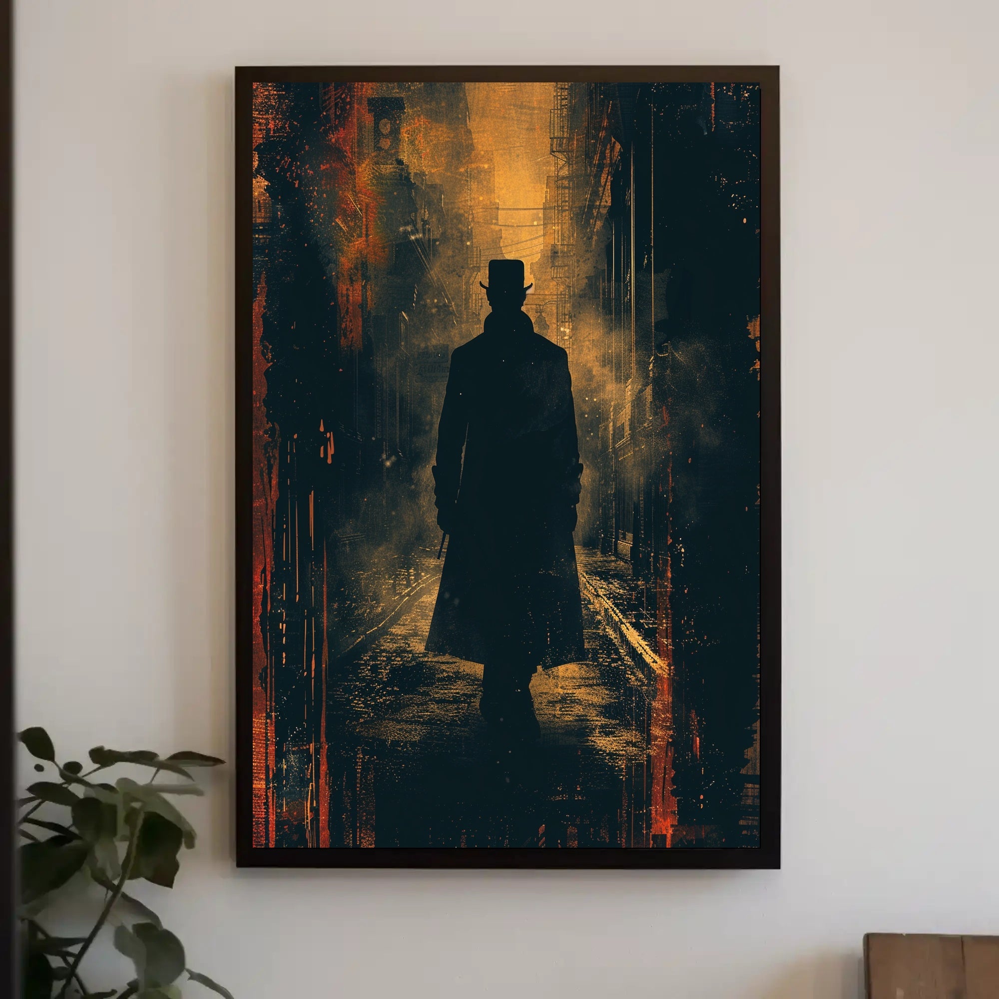 Shadowy Figure in the Alley Poster PosterGoat