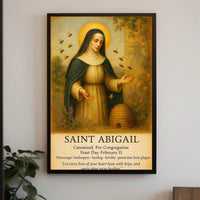 Saint Abigail Patron of Beekeepers Poster PosterGoat