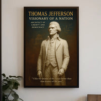 Thomas Jefferson Visionary Vintage Historical or Presidential Poster