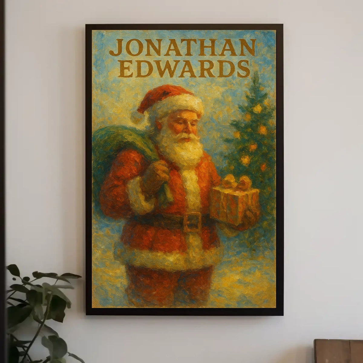 Santa Claus Christmas Scene Wall Art Poster - Cultural or Heritage Poster