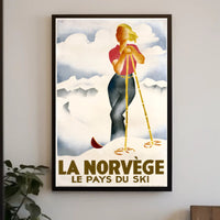 La Norvège: Le Pays du Ski Poster PosterGoat