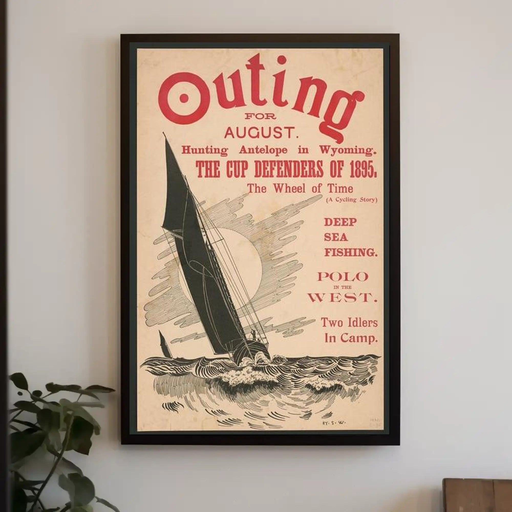Outing Magazine August Issue Poster PosterGoat
