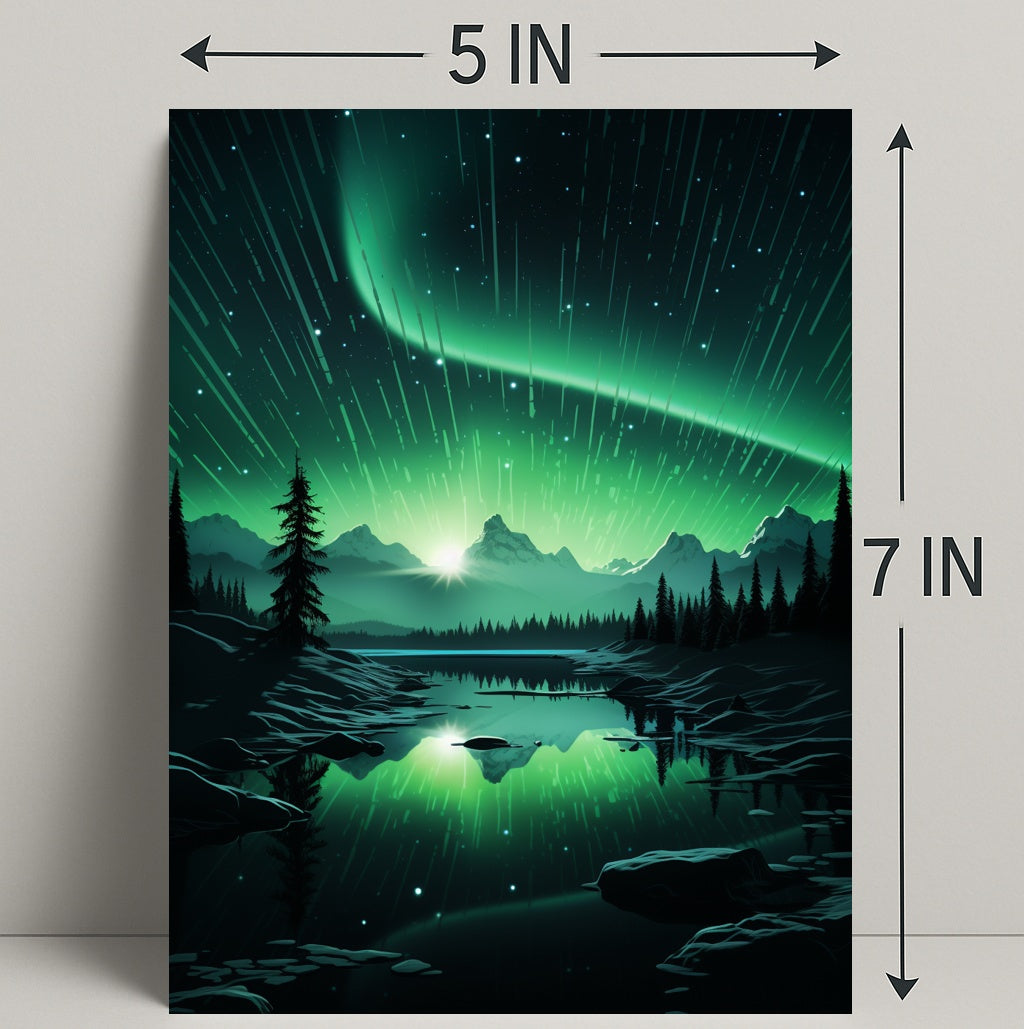 Aurora Over Tranquil Landscape Poster