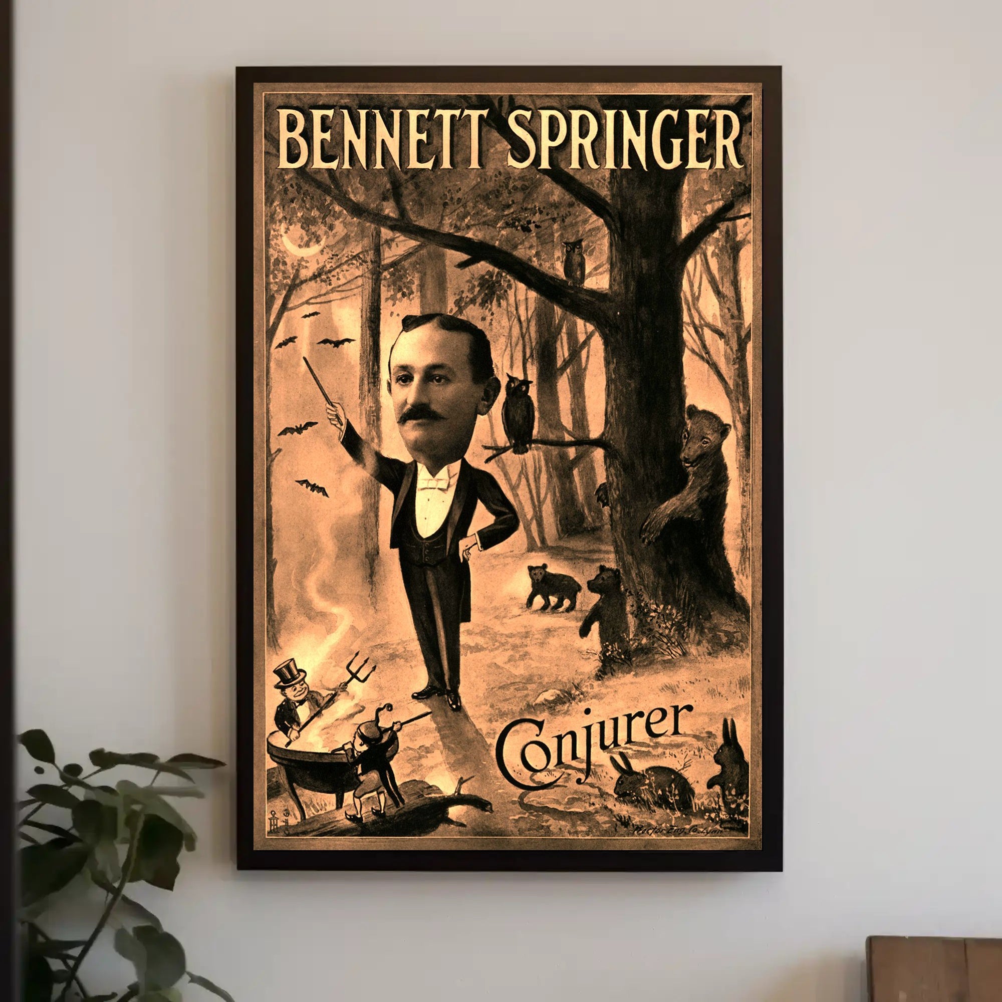 Magical Performance in Enchanted Forest Artistic Poster
