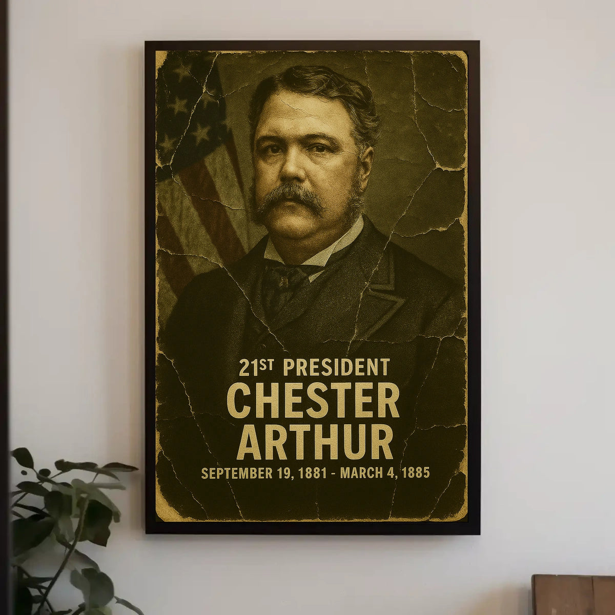 Chester A. Arthur 21st President of the United States Damaged Photograph Poster